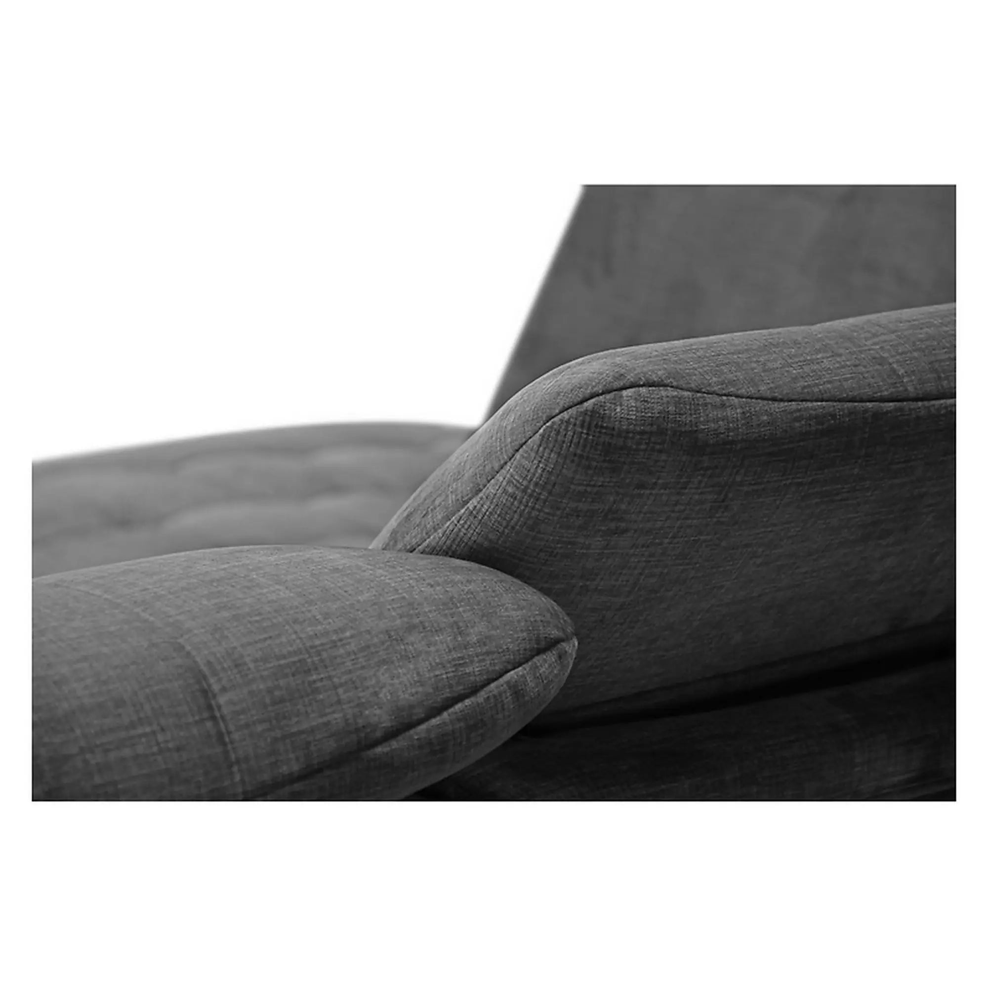 Coltar extensibil ARAGON, sezlong stanga, stofa catifelata gri - Voss 15, cu lada depozitare, 270x230x150 cm