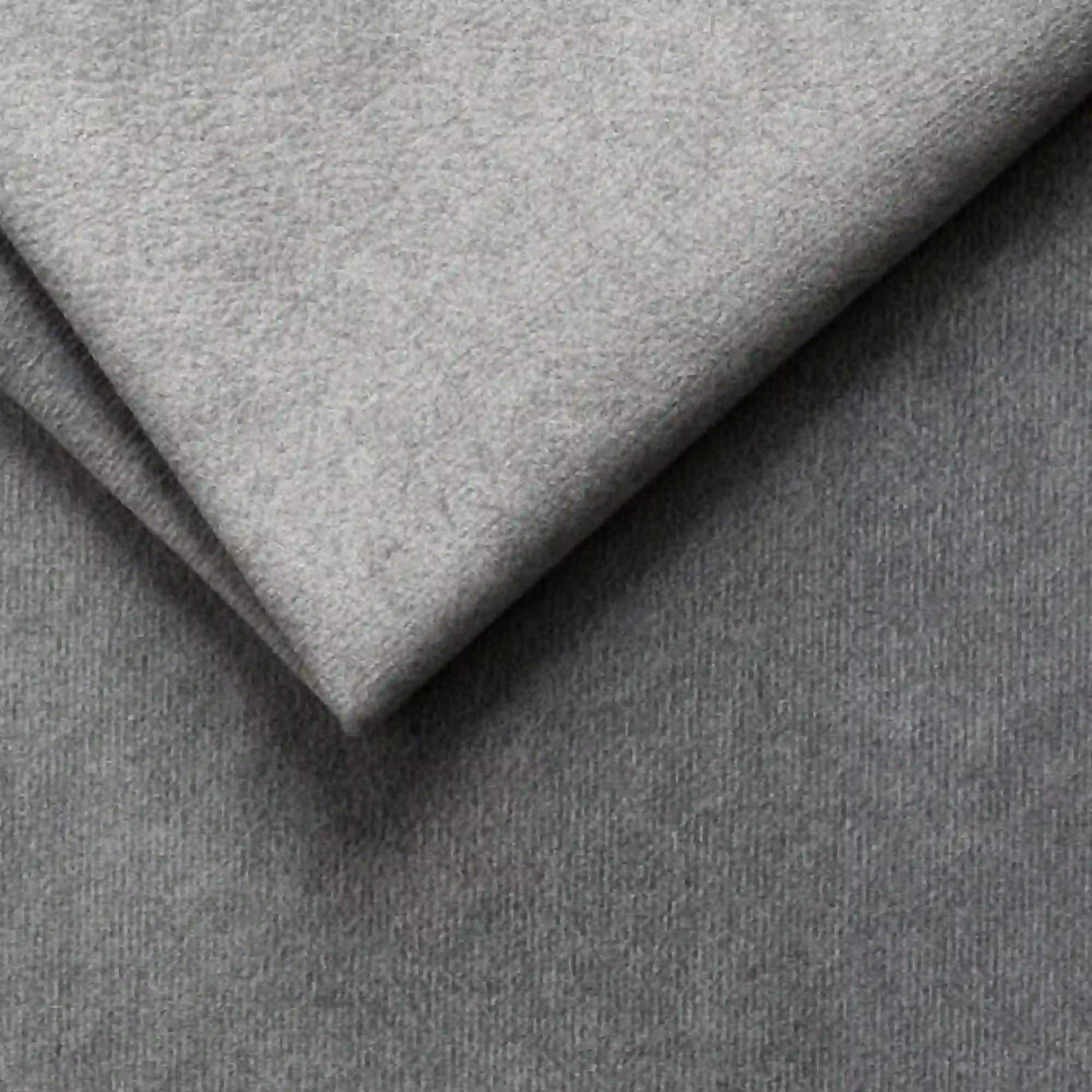 Coltar extensibil ATLANTA, sezlong stanga, stofa catifelata gri - Salvador 14, Gama Premium, cu lada depozitare si tetiere reglabile, 281x203x98 cm