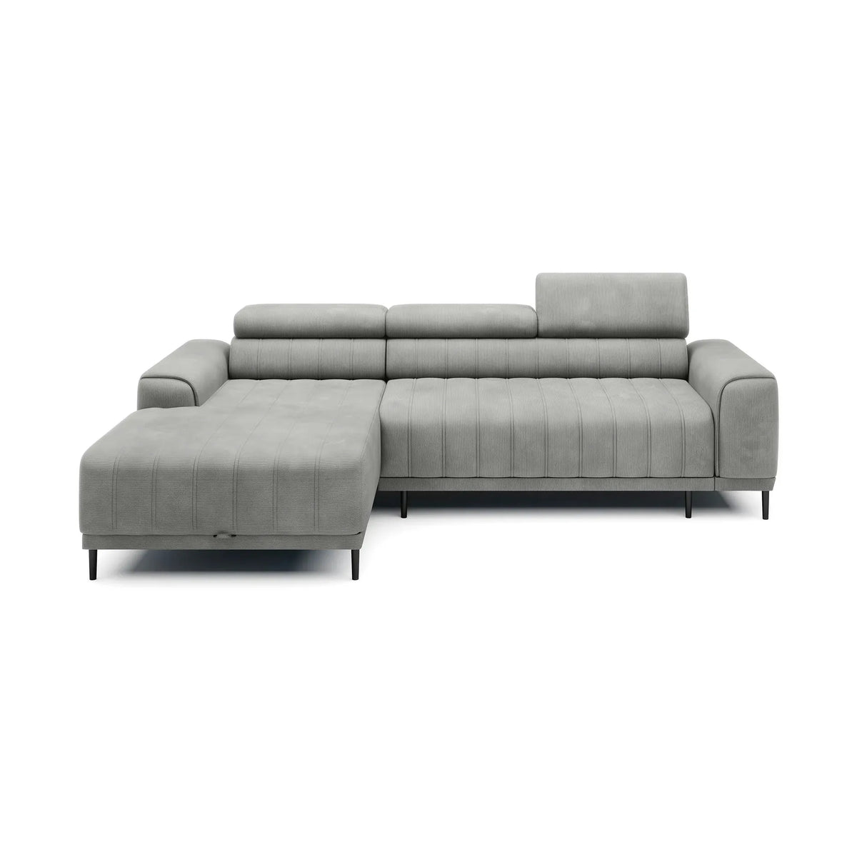 Coltar extensibil CALDO MINI, personalizabil, cu lada depozitare si tetiere reglabile, 272x178x99 cm