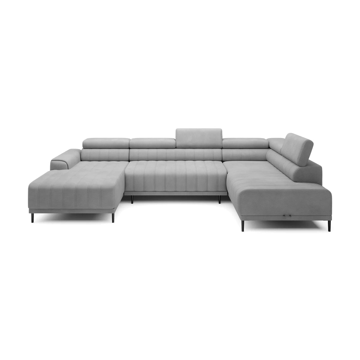 Coltar extensibil CALDO XL, personalizabil, cu lada depozitare si tetiere reglabile, 342x200x99 cm