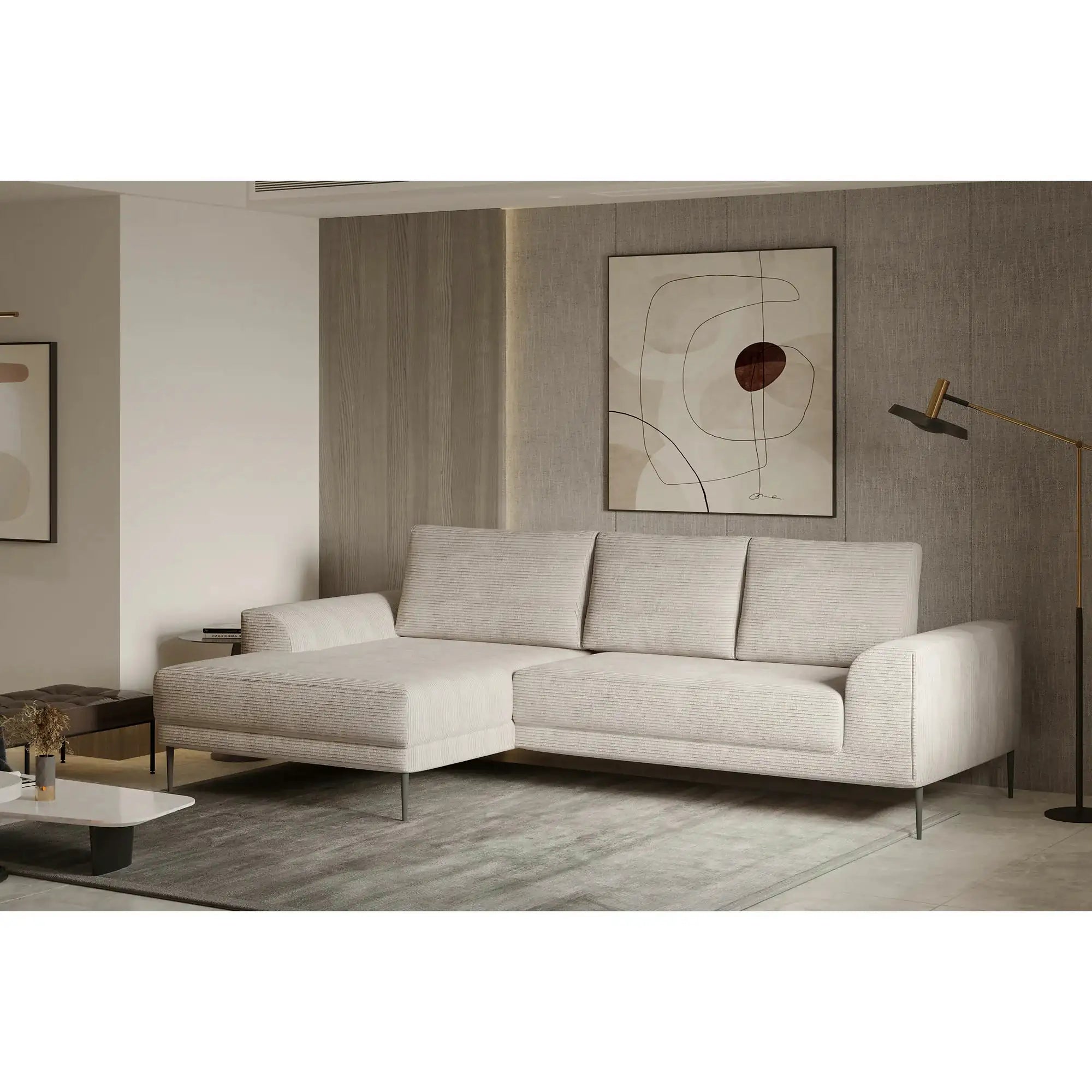 Coltar extensibil CAPITOL, personalizabil, cu lada depozitare, 276x175x89 cm