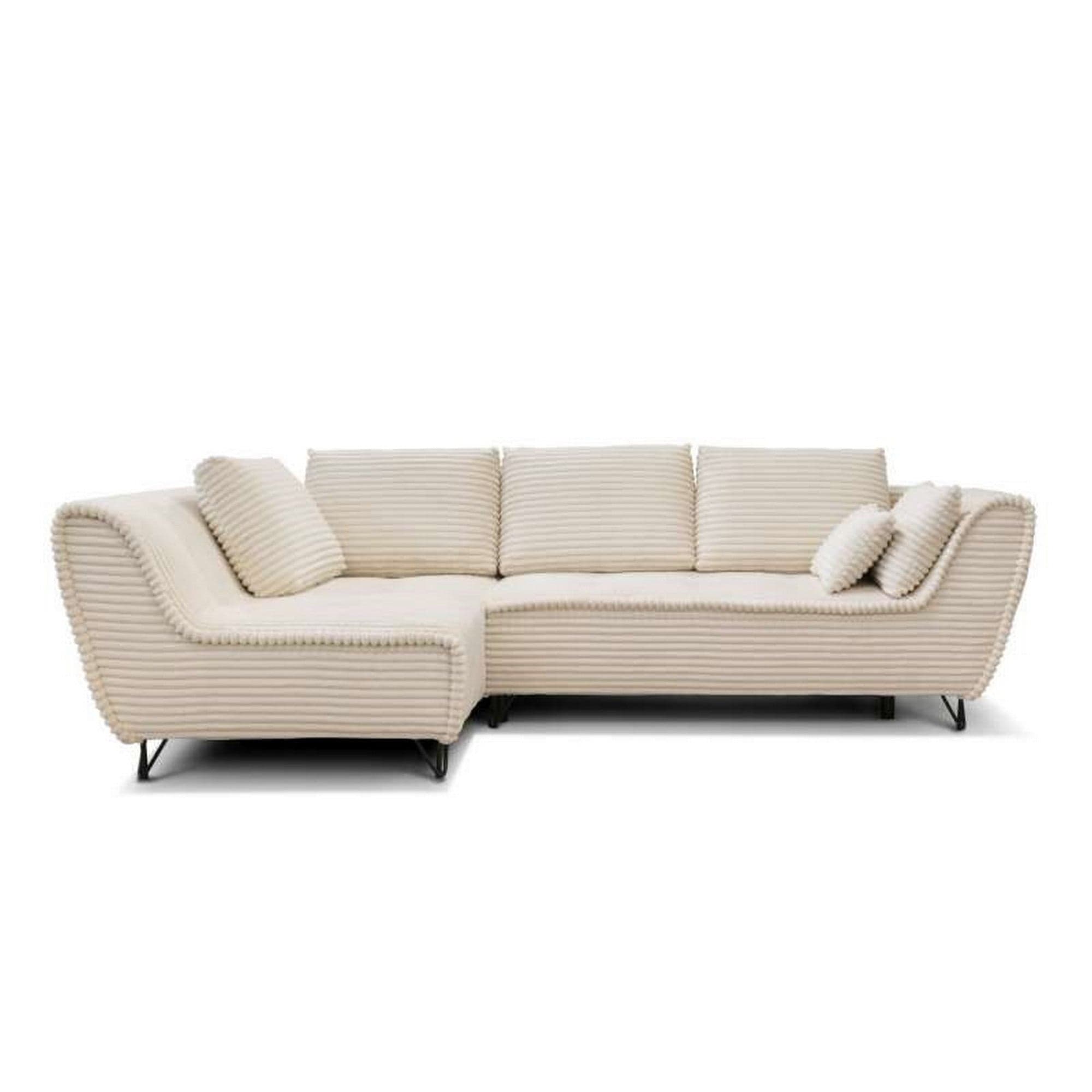 Coltar extensibil COCOLI, stofa crem - Ambience 02, cu lada depozitare, 284x173x90 cm