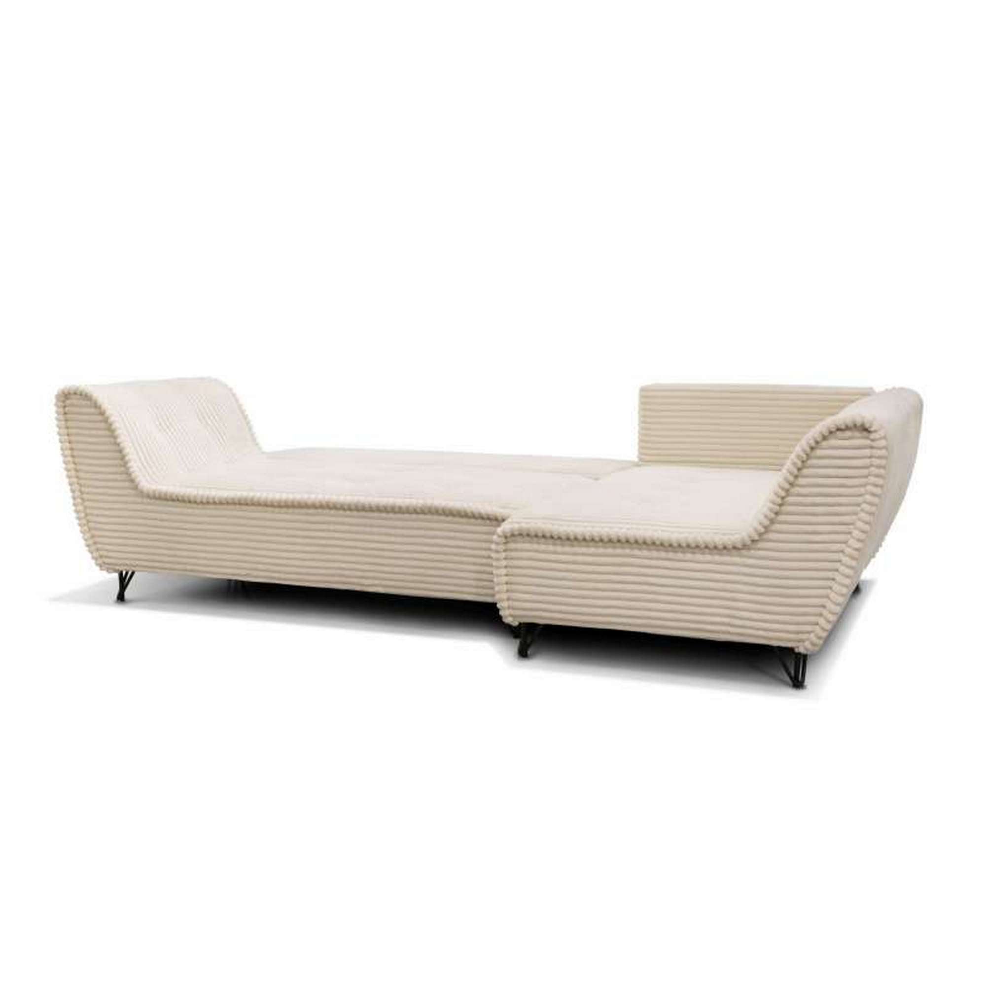 Coltar extensibil COCOLI, stofa crem - Ambience 02, cu lada depozitare, 284x173x90 cm