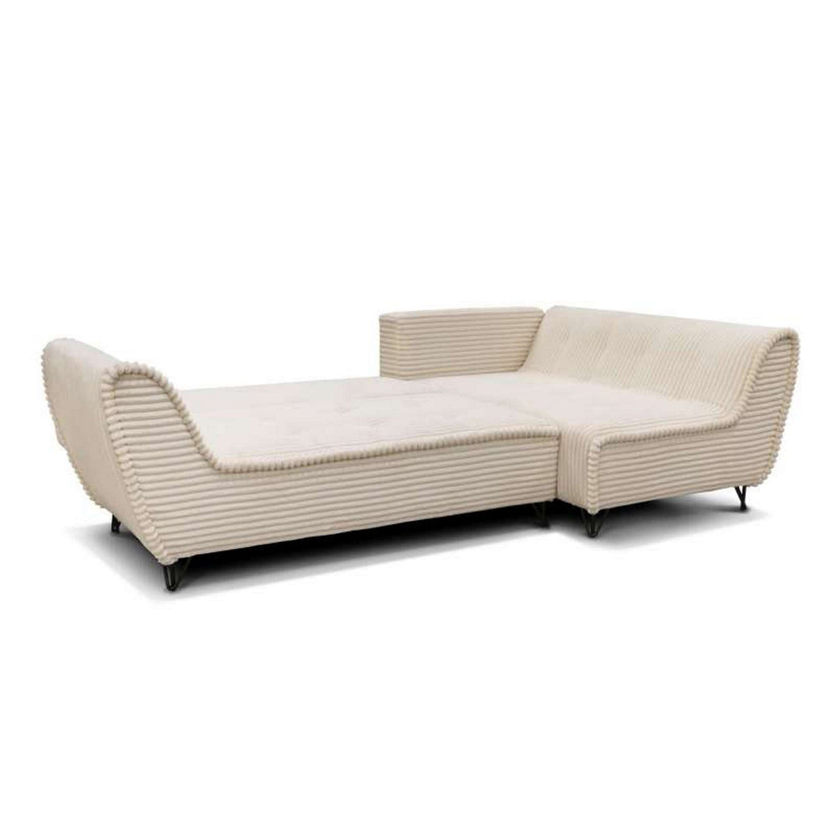 Coltar extensibil COCOLI, stofa crem - Ambience 02, cu lada depozitare, 284x173x90 cm