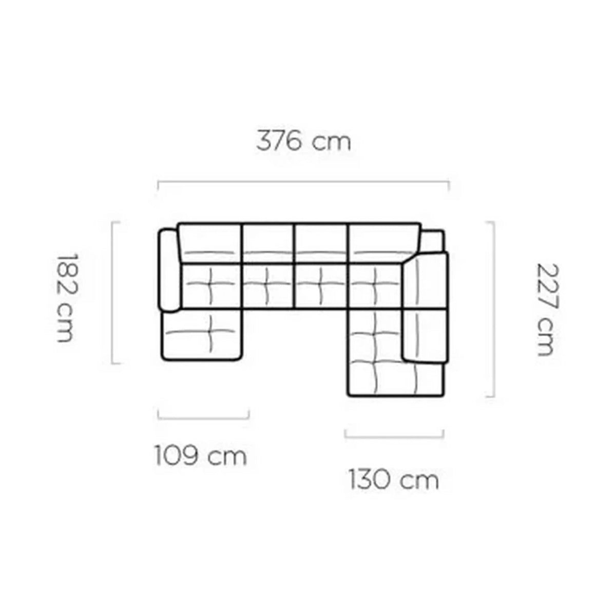 Coltar extensibil COLOMBO XL, sezlong stanga, stofa clasica galben mustar - Austin 11, cu sistem electric de ajustare a adancimii, tetiere, spatar si sezut reglabile, lada depozitare, 376x227x103 cm