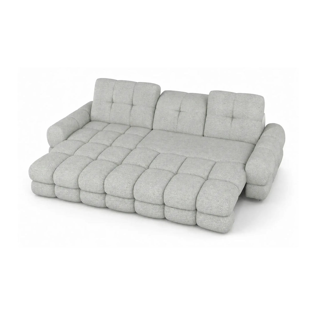 Coltar extensibil confortabil TOLLO MINI, sezlong dreapta, stofa catifelata gri - Element 24, cu lada depozitare si reglaj electric, 283x171x105 cm