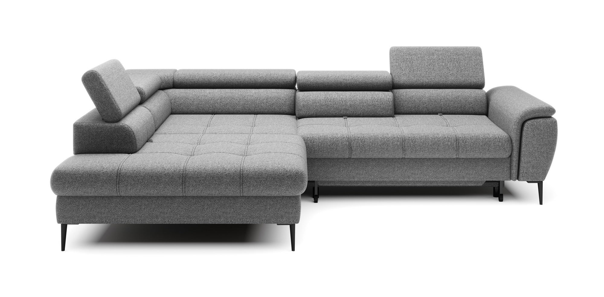 Coltar extensibil DENVER L, personalizabil materiale gama Oferta Avantaj, cu lada depozitare, 288x218x94 cm