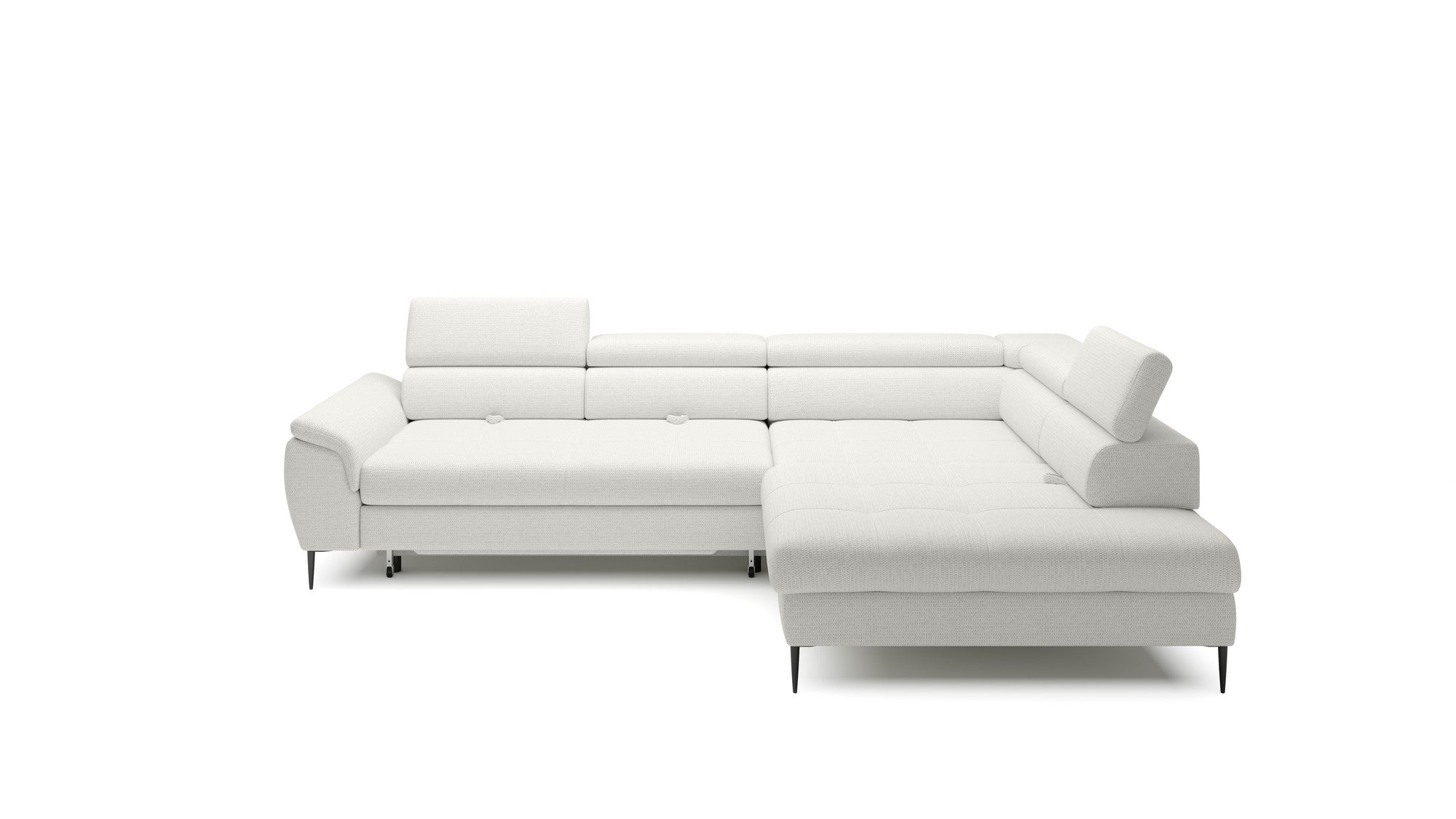 Coltar extensibil EMPOLI L, personalizabil materiale gama Oferta Avantaj, cu lada depozitare si tetiere reglabile, 289x218x94 cm