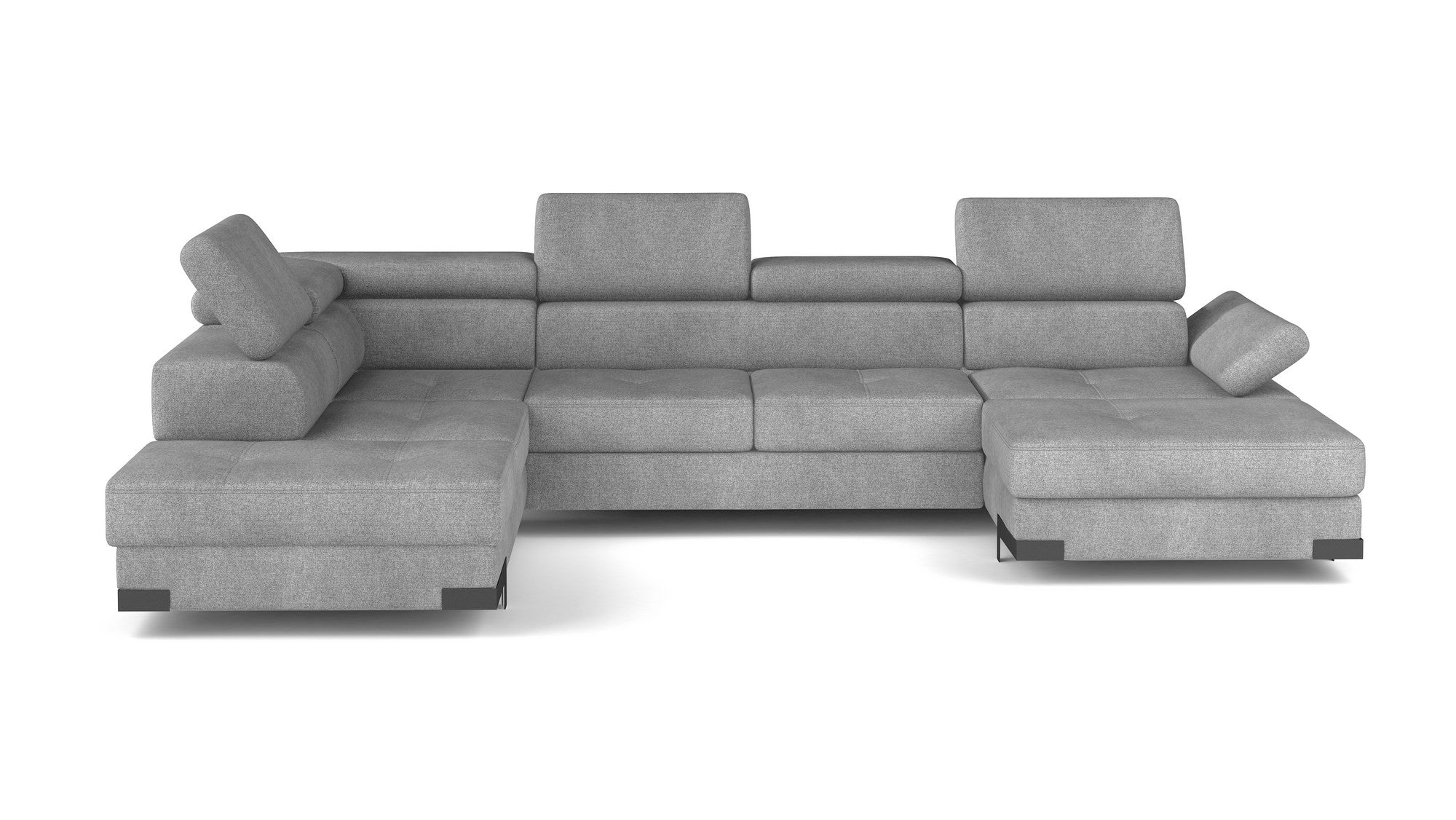 Coltar extensibil EMPOLI XL, personalizabil materiale gama Oferta Avantaj, cu lada depozitare si tetiere reglabile, 380x218x94 cm