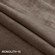 Coltar extensibil EVEREST, universal, stofa catifelata maro - Monolith 15, cu lada depozitare, 308x213x90 cm