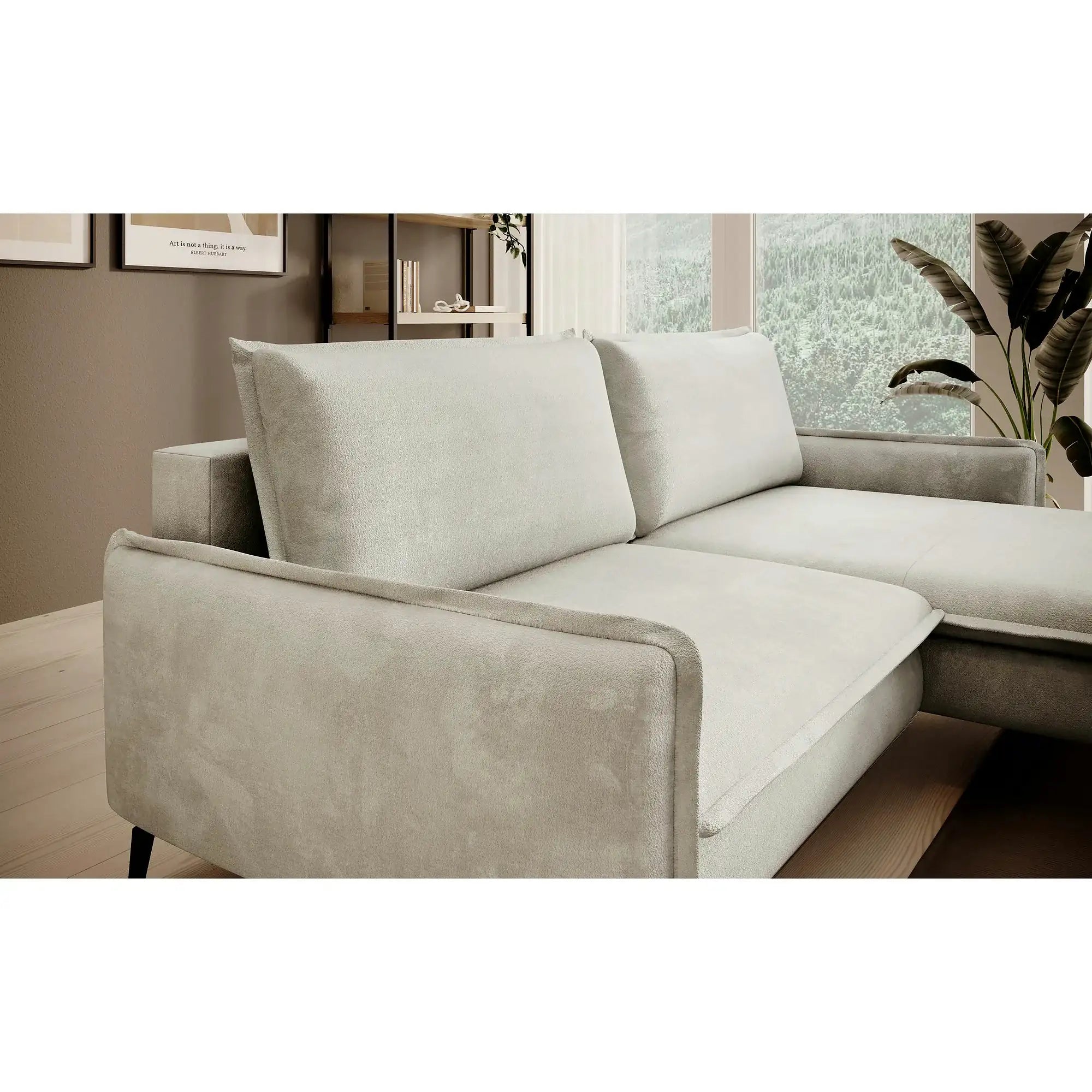 Coltar extensibil GLOSSY, personalizabil, cu lada depozitare, 226x162x88 cm
