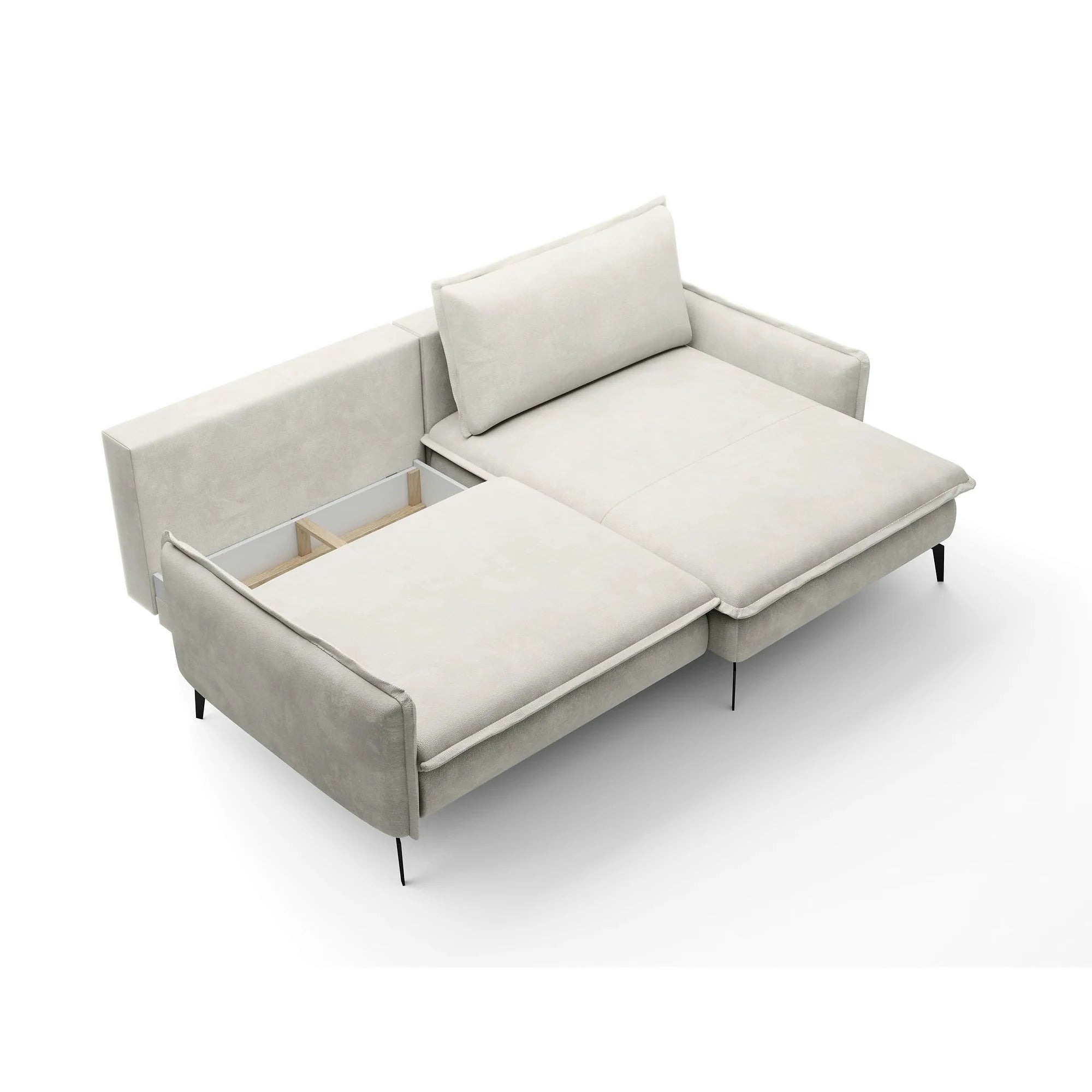 Coltar extensibil GLOSSY, personalizabil, cu lada depozitare, 226x162x88 cm