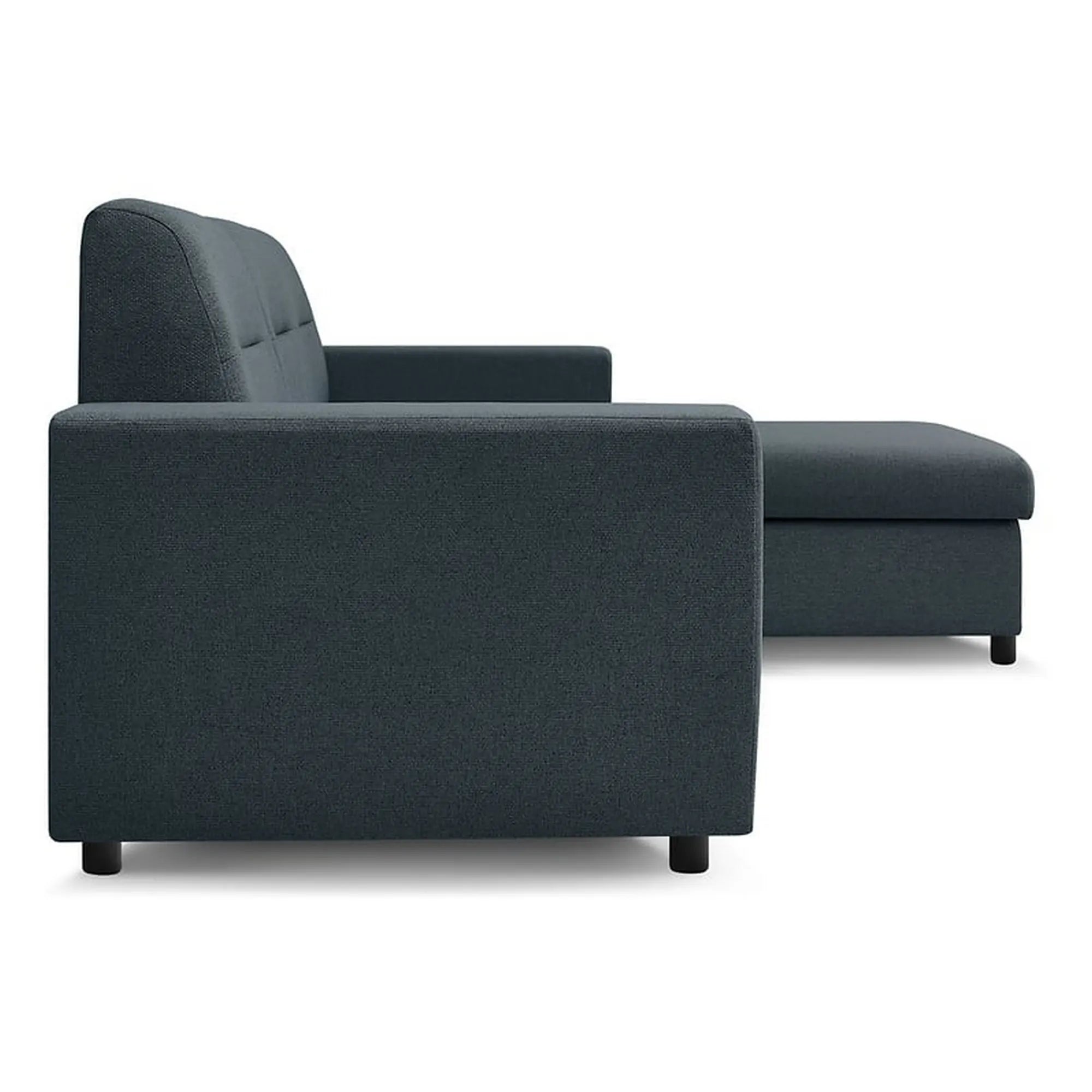 Coltar extensibil KIERTEN, universal, stofa clasica gri inchis- Opium 98, cu lada depozitare, 248x162x84 cm