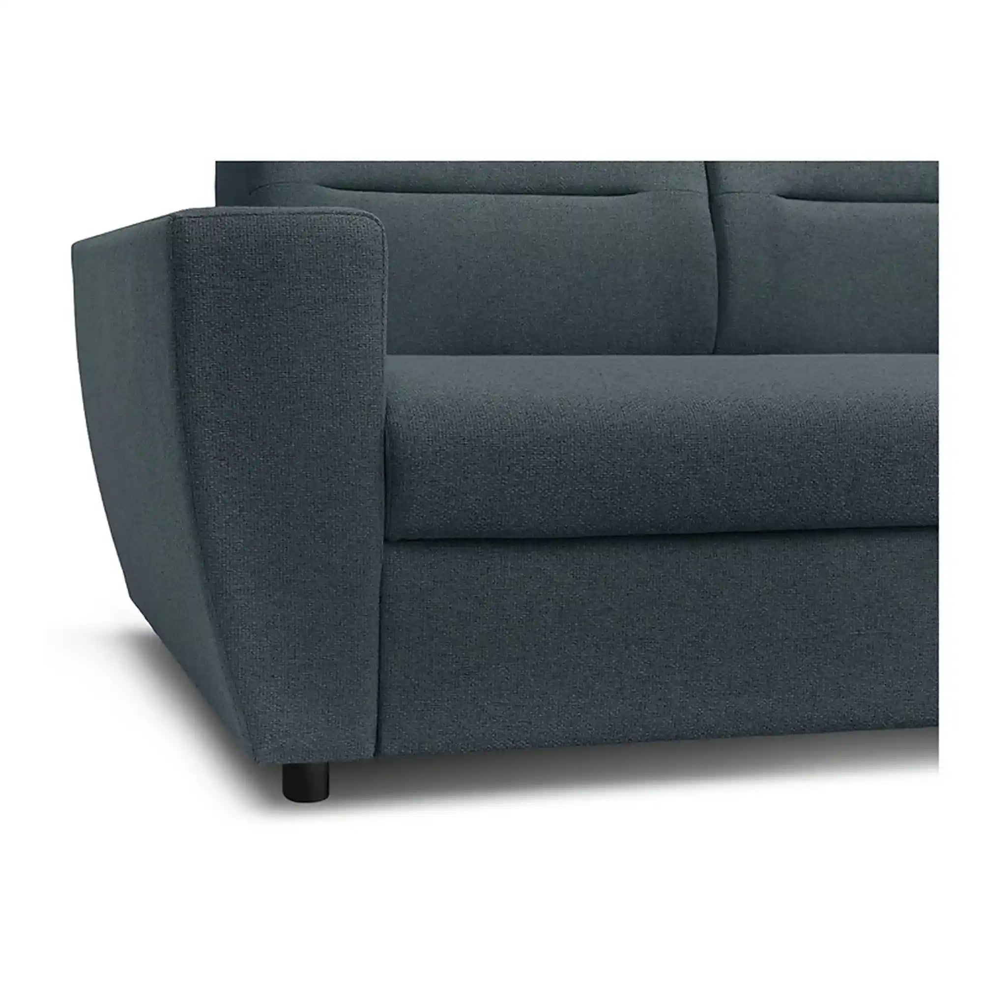 Coltar extensibil KIERTEN, universal, stofa clasica gri inchis- Opium 98, cu lada depozitare, 248x162x84 cm