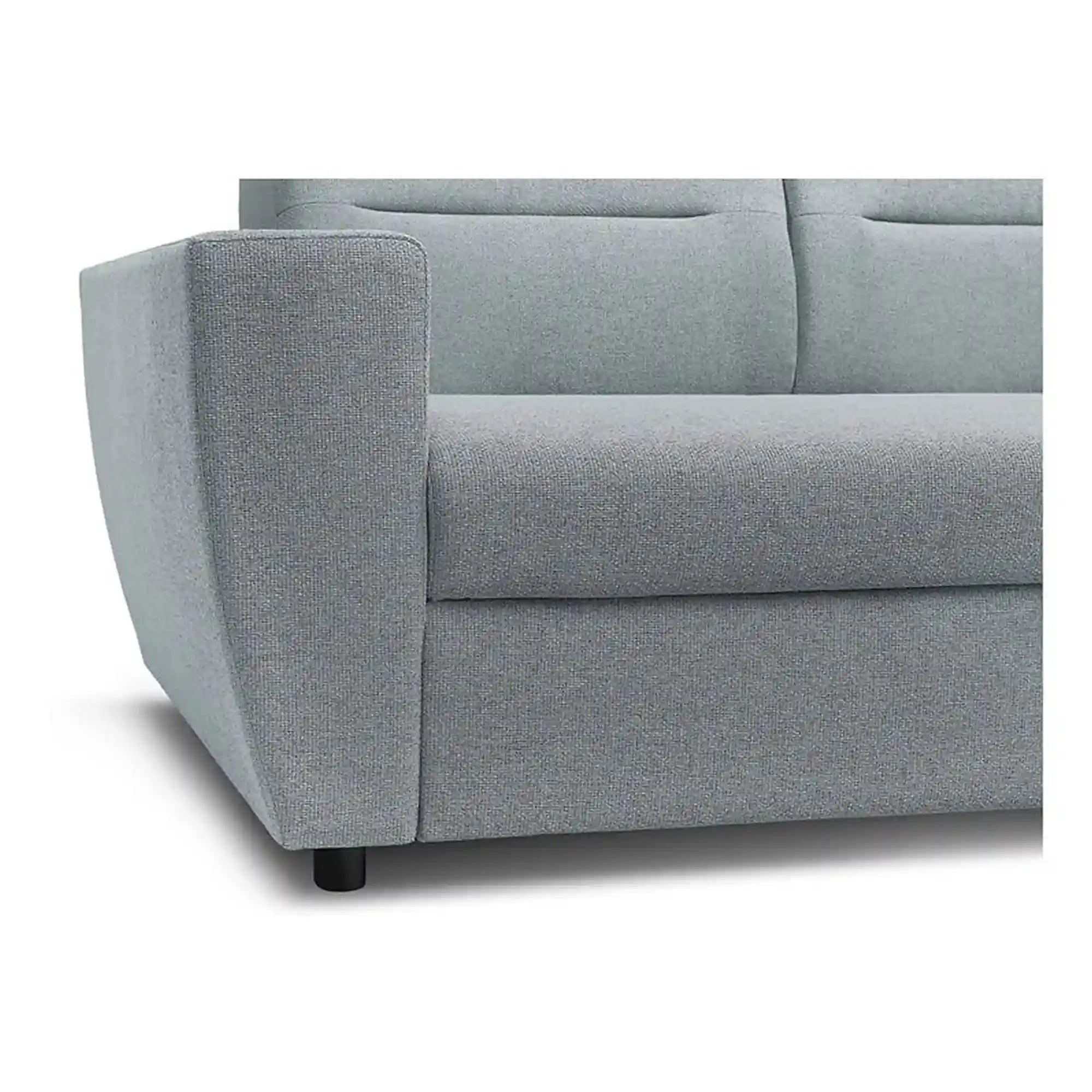 Coltar extensibil KIERTEN, universal, stofa clasica gri - Opium 85, cu lada depozitare, 248x162x84 cm