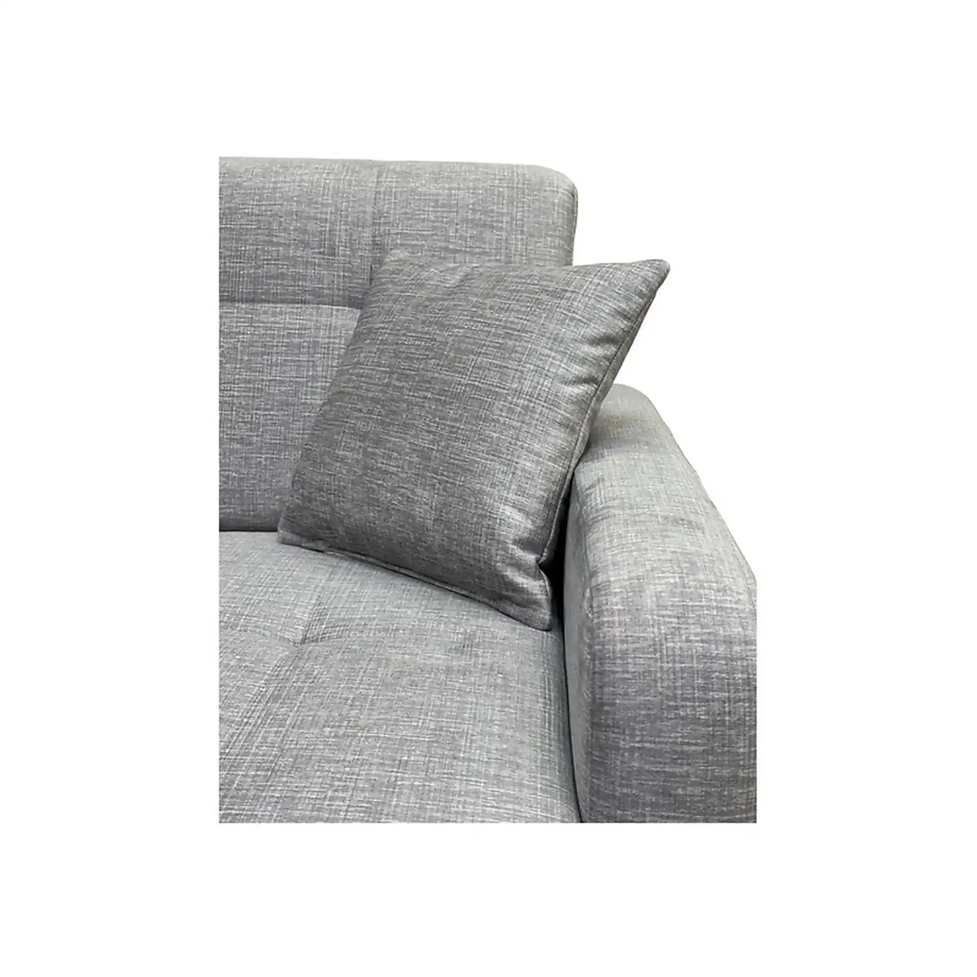 Coltar extensibil LARS, universal, stofa catifelata gri - Voss 07, cu lada depozitare, 223x161x83 cm