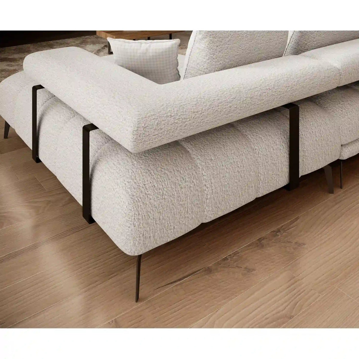 Coltar extensibil MAGNETIC XL, personalizabil materiale gama Oferta Avantaj, cu reglaj electric, 371x210x86 cm