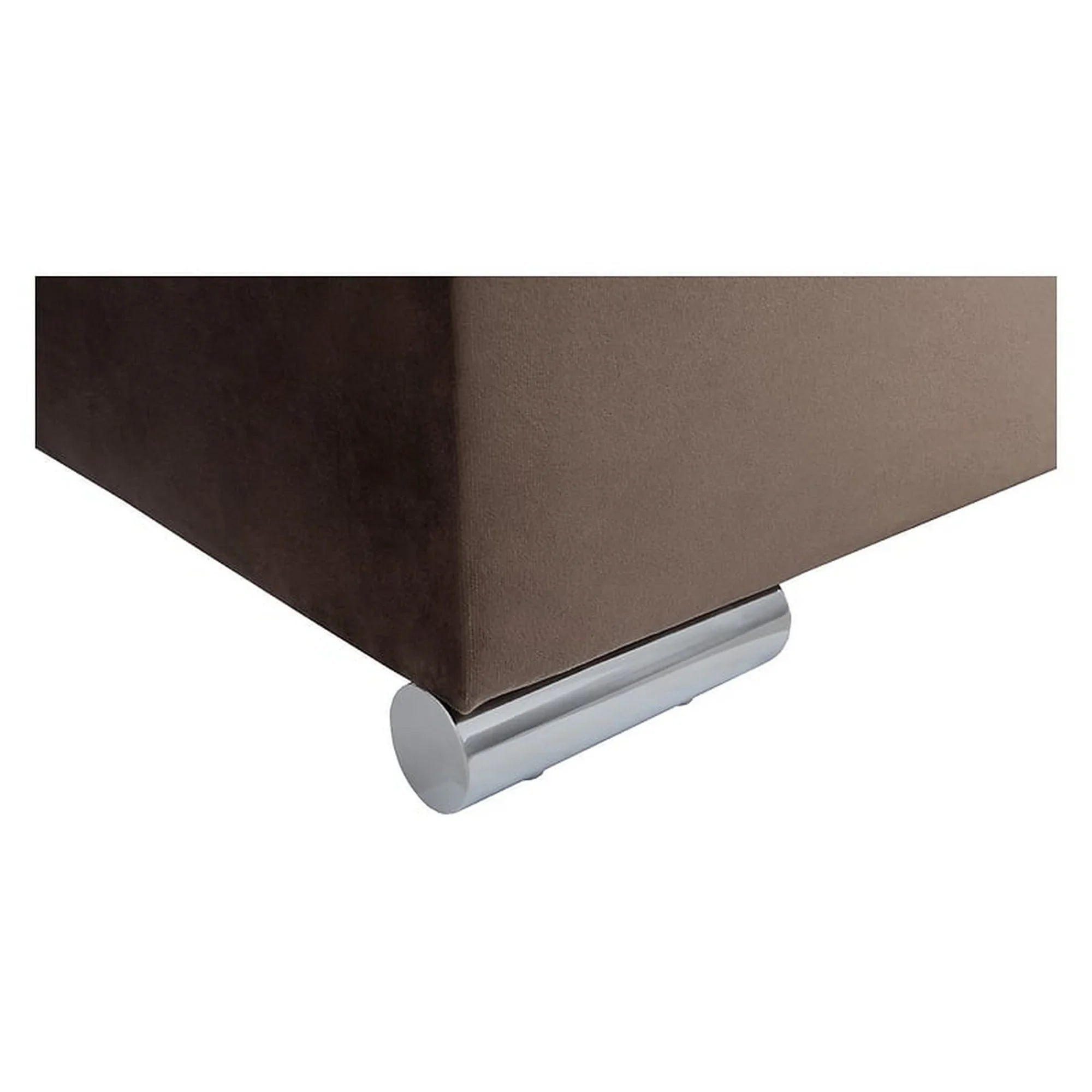 Coltar extensibil MERIN, universal, stofa catifelata maro/gri, cu lada depozitare, 205x138x89 cm