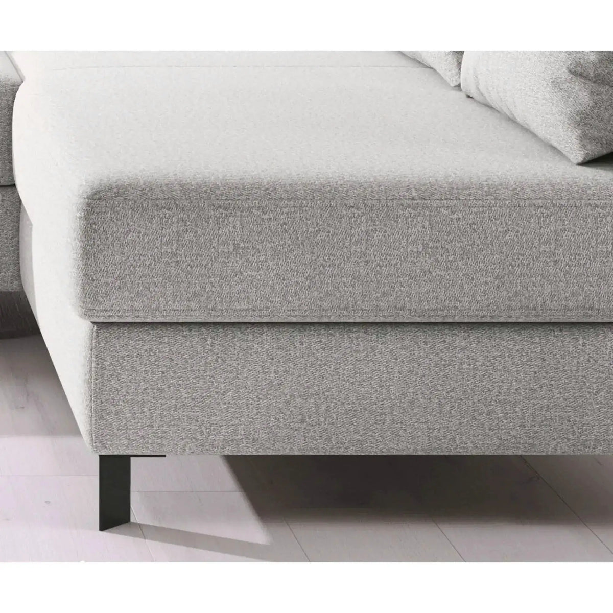 Coltar extensibil MOLINA MINI, personalizabil, cu lada depozitare si tetiere reglabile, 277x189x90 cm