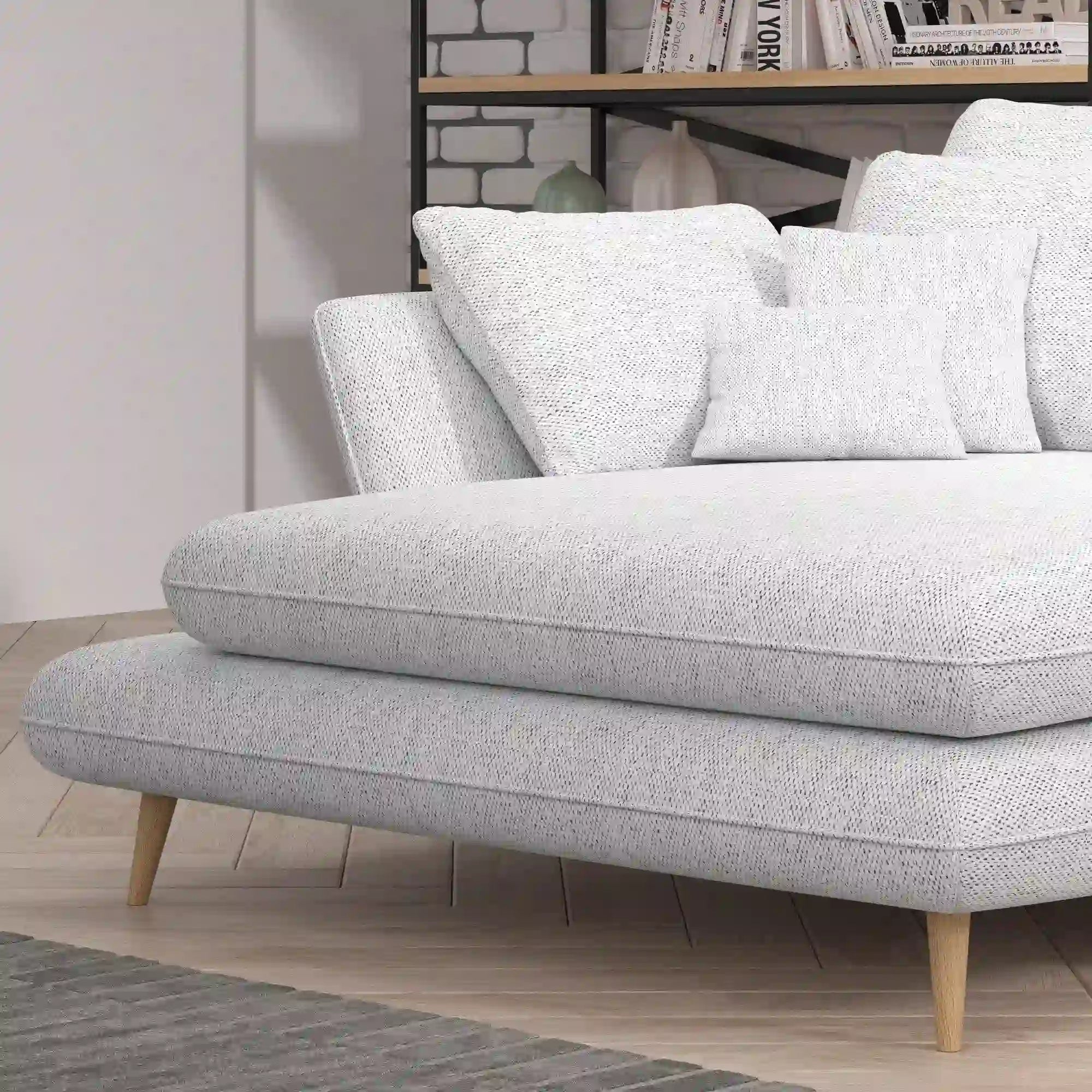 Coltar extensibil MONTE, personalizabil materiale gama Oferta Avantaj, cu lada depozitare, 283x181x90 cm