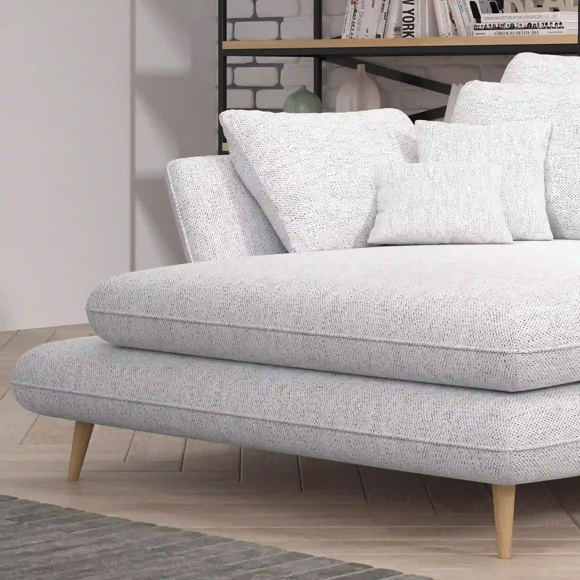 Coltar extensibil MONTE, personalizabil materiale gama Premium, cu lada depozitare, 283x181x90 cm