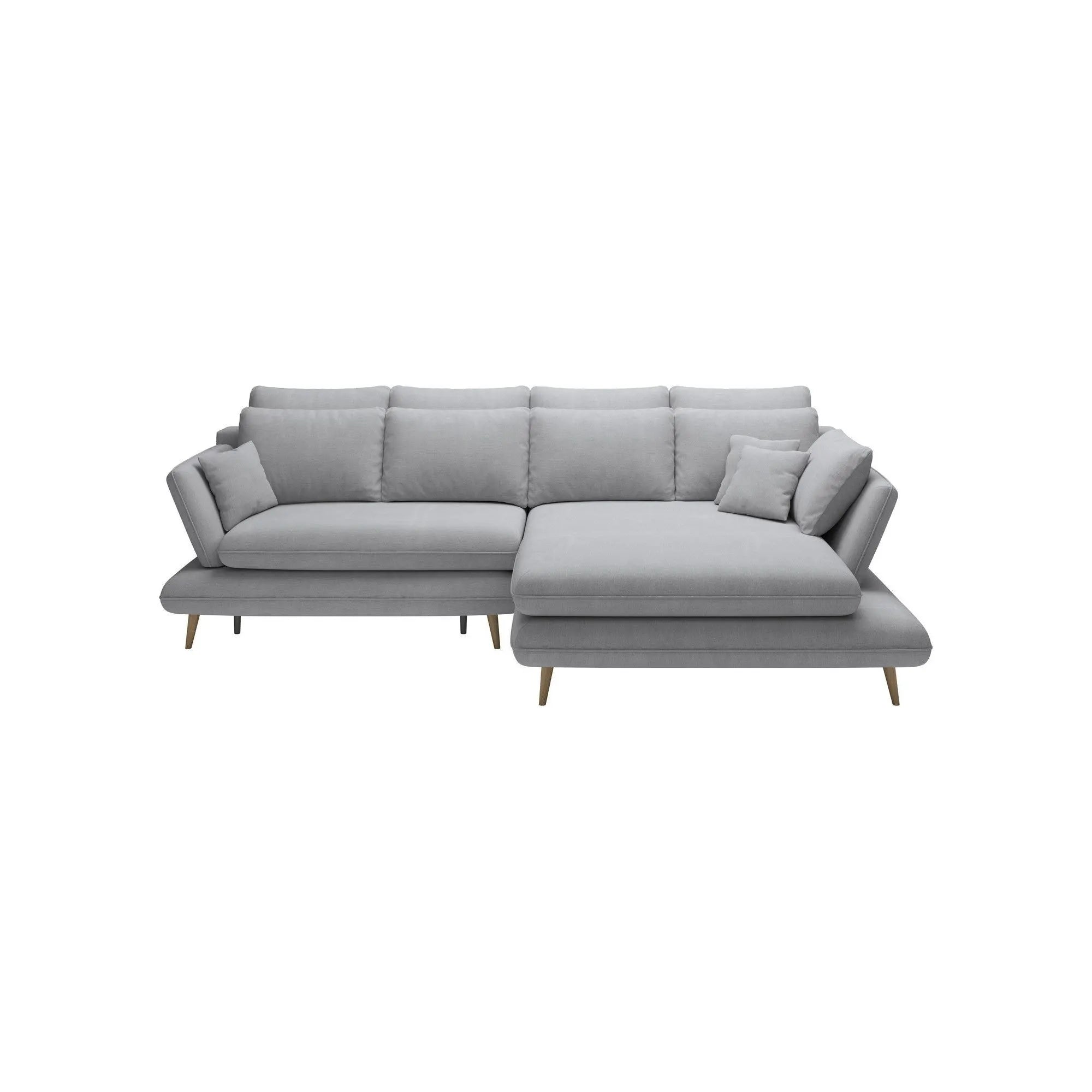 Coltar extensibil MONTE, sezlong dreapta, stofa catifelata gri antracit - Palladium 17, Gama Premium, cu lada depozitare, 283x181x90 cm