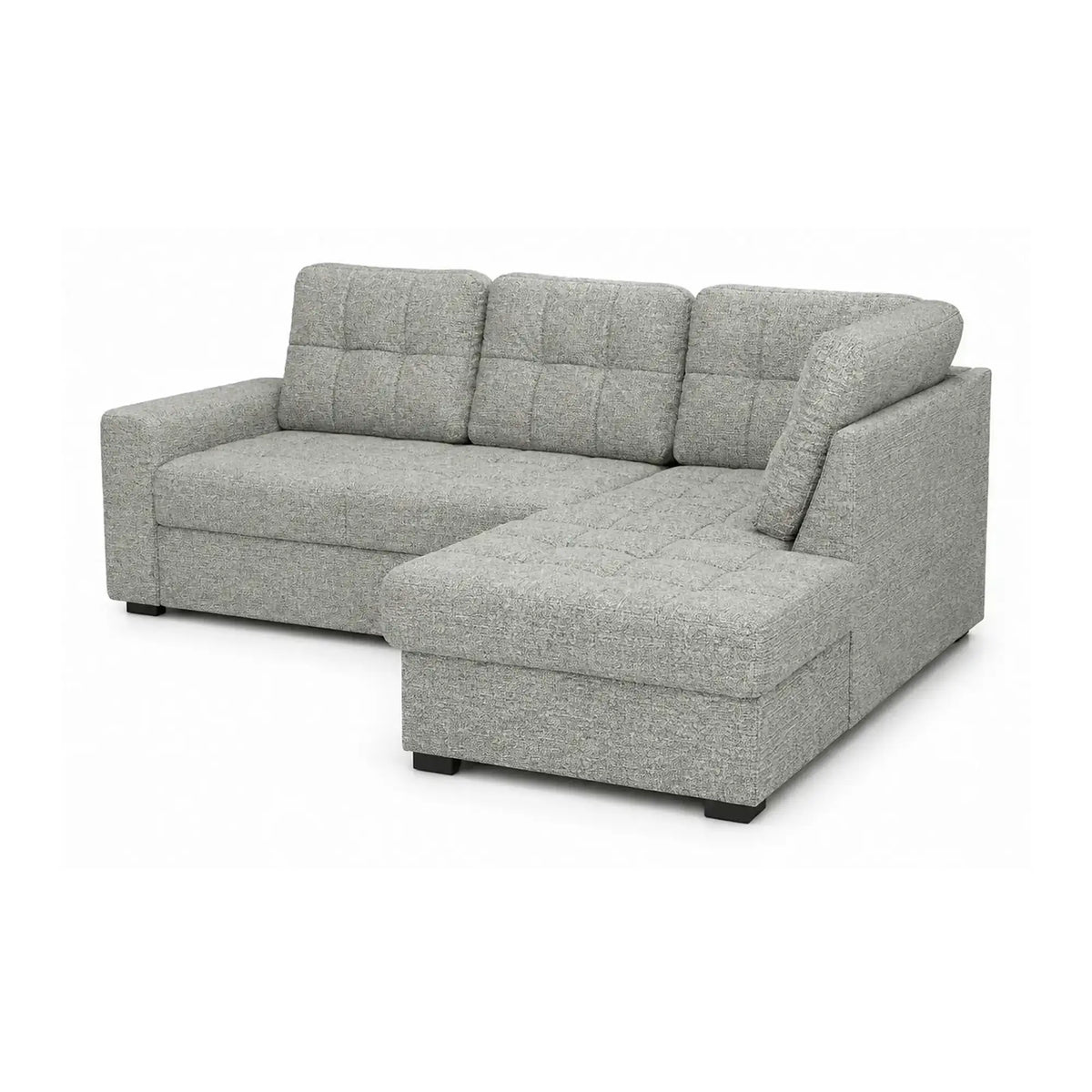Coltar extensibil pentru living HERA, sezlong dreapta, stofa gri - Orlando C018, 240x173x93 cm