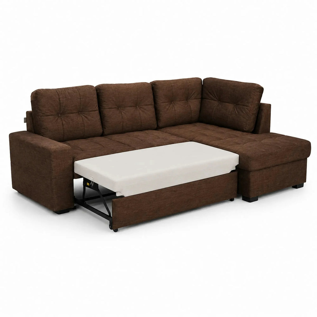 Coltar extensibil pentru living HERA, sezlong dreapta, stofa maro - Campsbay R458, 240x173x93 cm