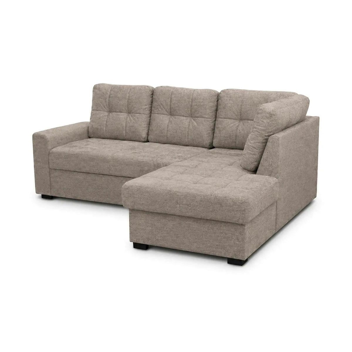 Coltar extensibil pentru living HERA, sezlong dreapta, stofa maro deschis - Miracle C278, 240x173x93 cm