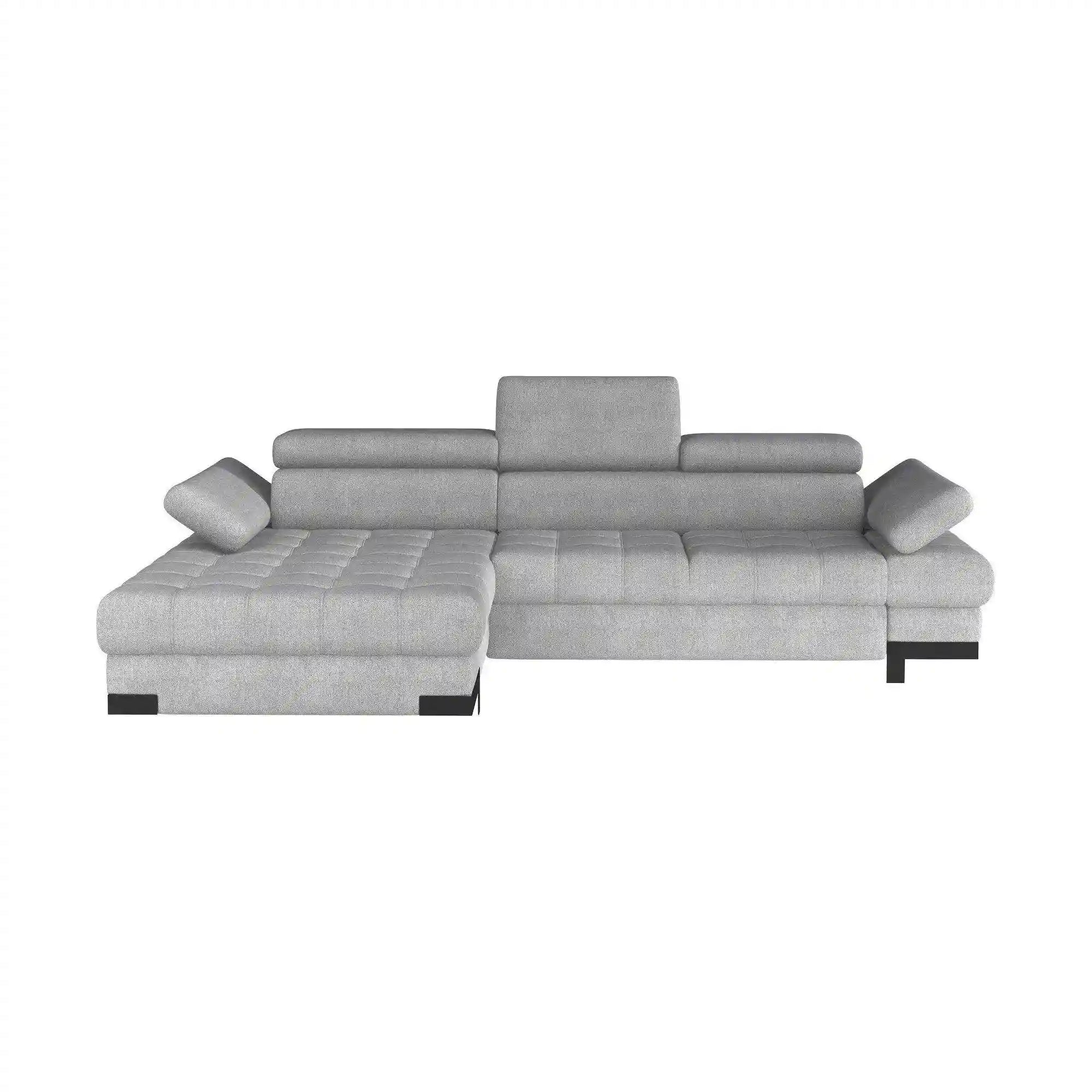 Coltar extensibil SELVA MINI, sezlong stanga, stofa catifelata albastru inchis-Monolith 77, cu lada depozitare, 270x173x95 cm