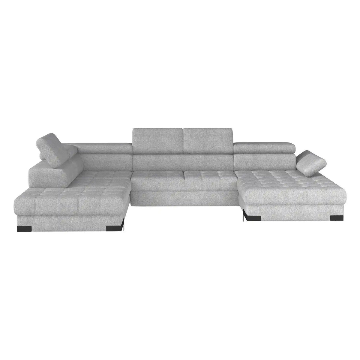 Coltar extensibil SELVA XL, personalizabil materiale gama Oferta Avantaj, cu lada depozitare si tetiere reglabile, 339x223x95 cm