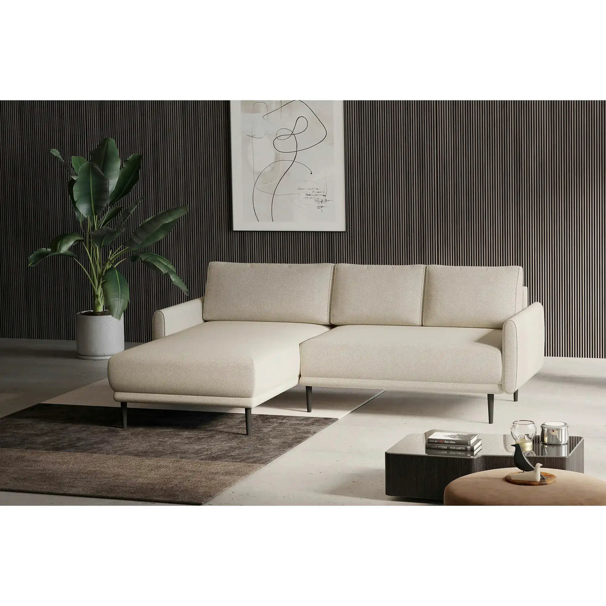 Coltar extensibil SOHO, personalizabil, cu lada depozitare, 223x163x83 cm