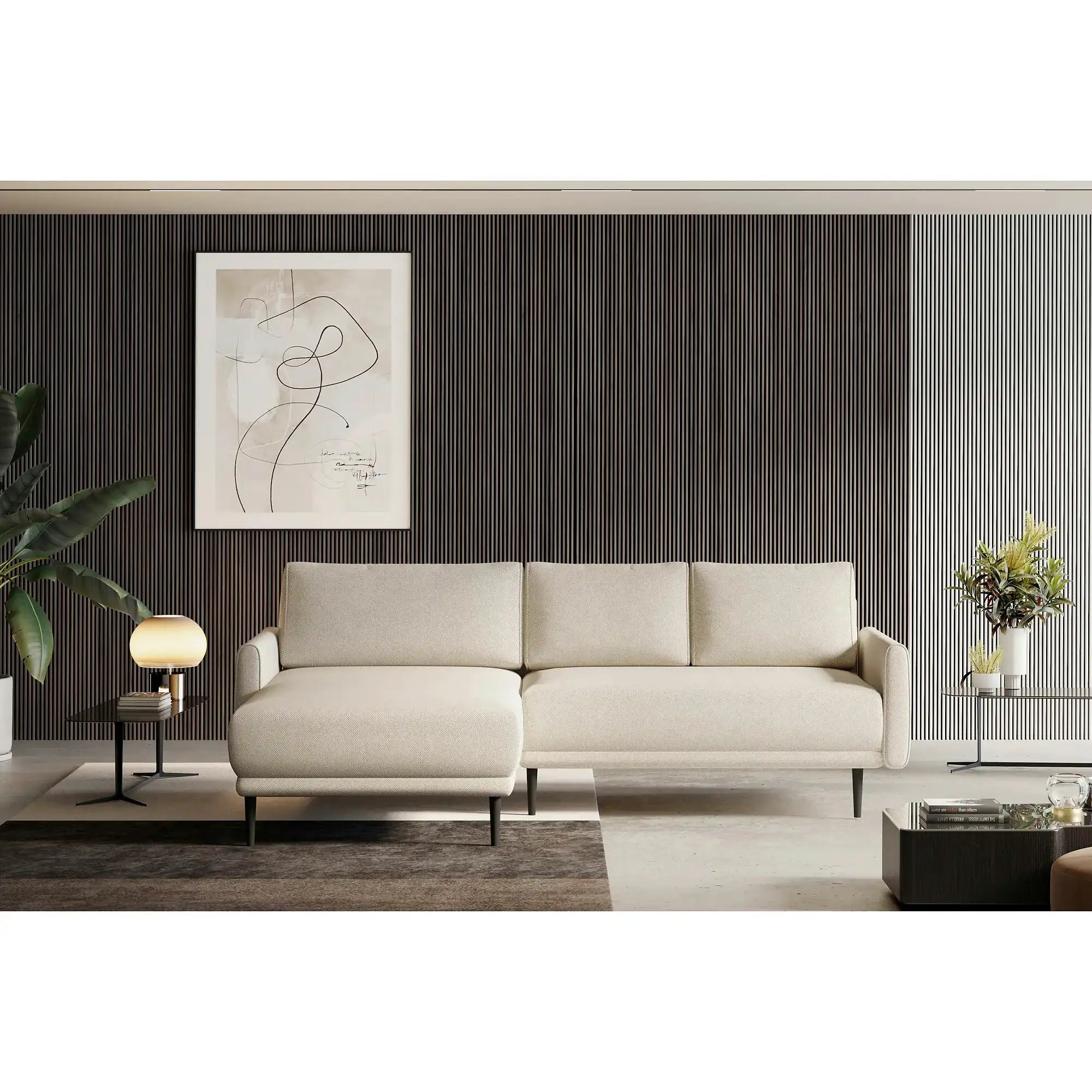Coltar extensibil SOHO, personalizabil, cu lada depozitare, 223x163x83 cm