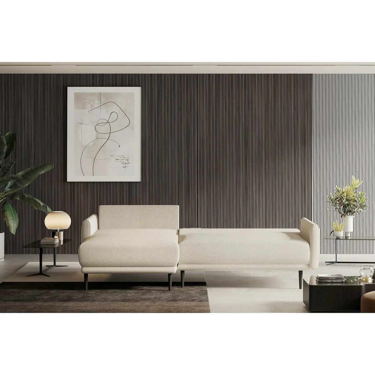 Coltar extensibil SOHO, personalizabil, cu lada depozitare, 223x163x83 cm