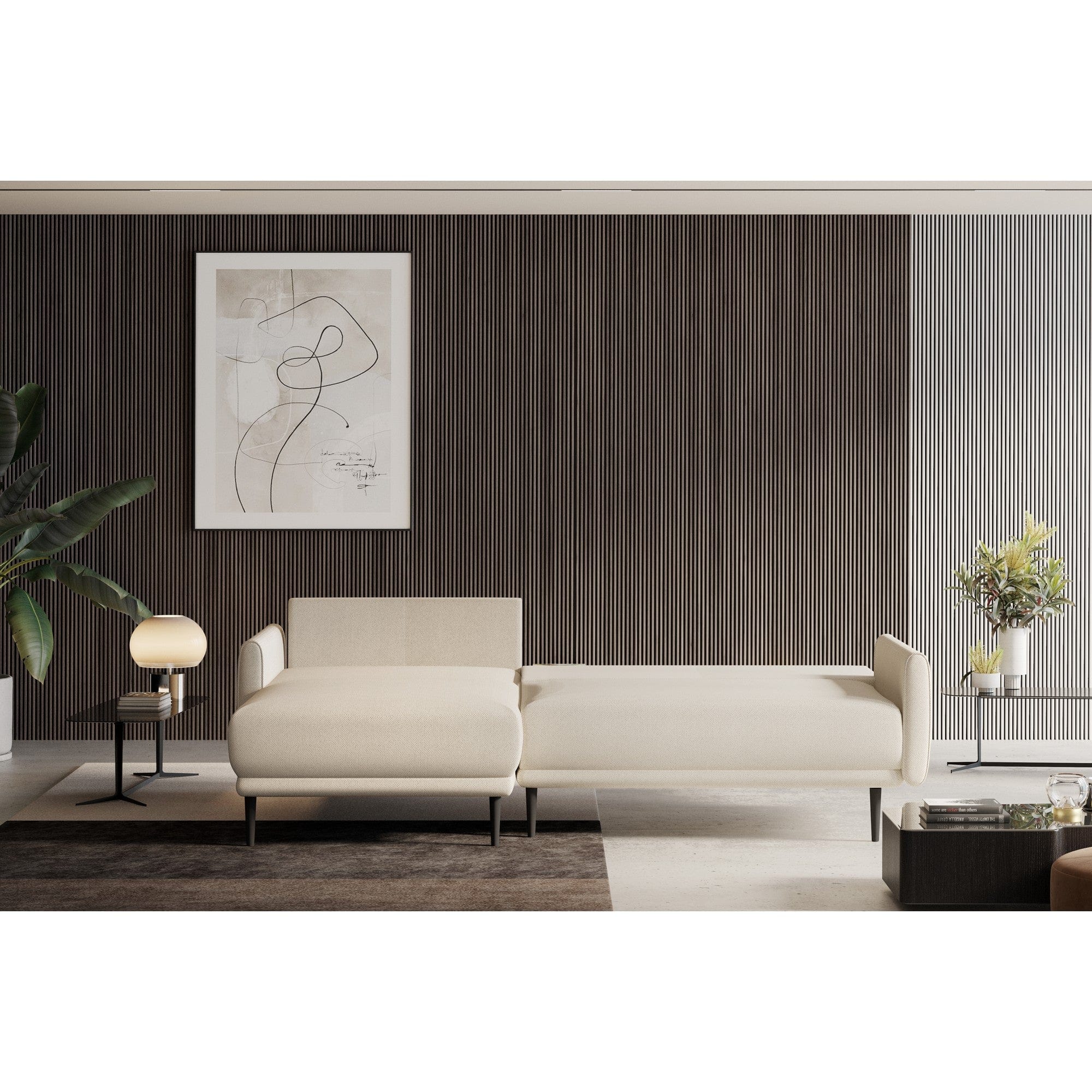 Coltar extensibil SOHO, personalizabil materiale Gama Premium, cu lada depozitare, 223x163x83 cm