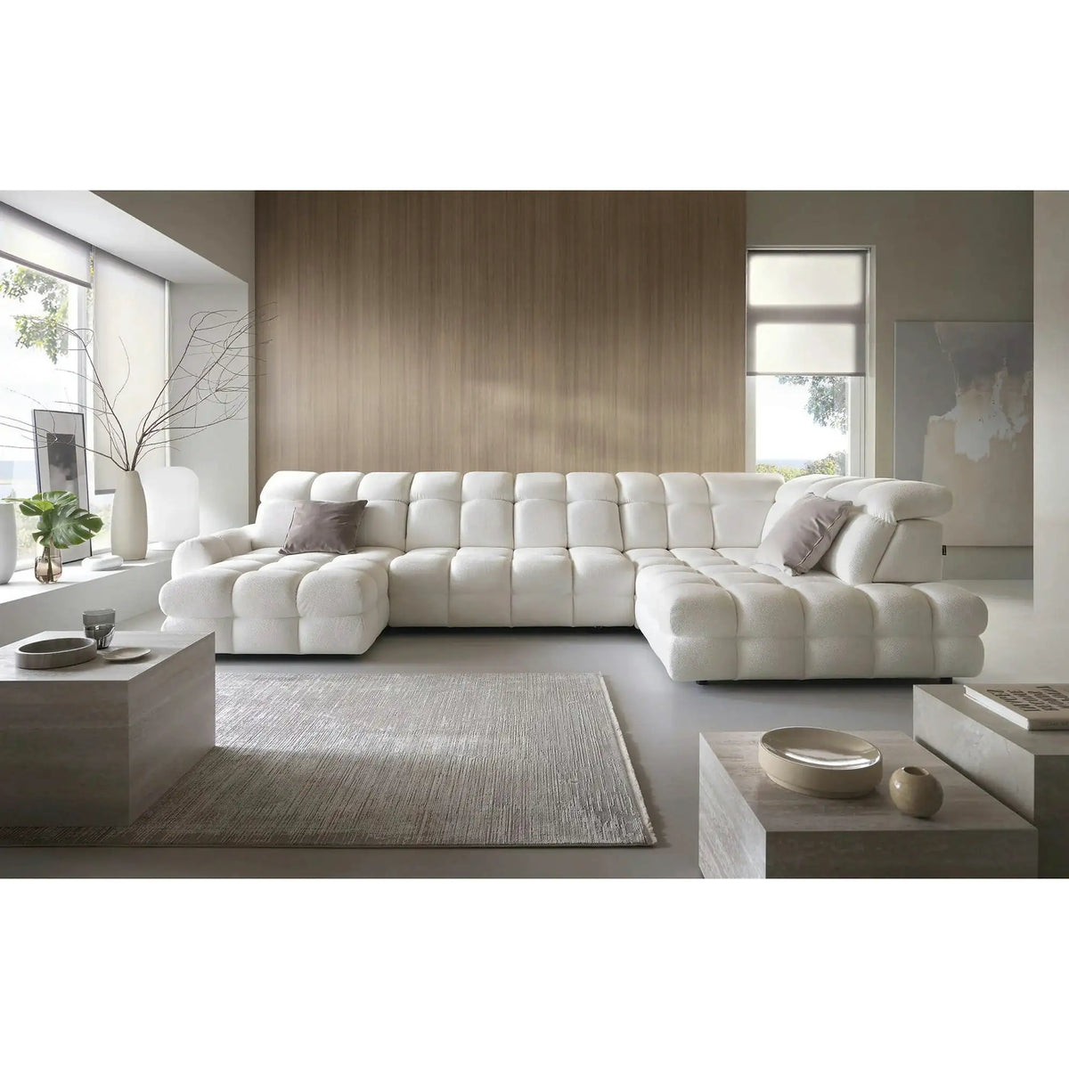 Coltar extensibil TOLLO XL , personalizabil, cu lada depozitare si reglaj electric, 400x220x106 cm