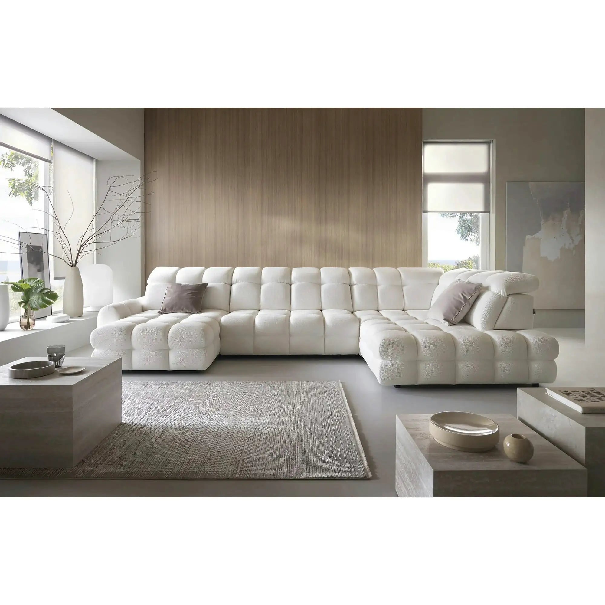 Coltar extensibil TOLLO XL , personalizabil, cu lada depozitare si reglaj electric, 400x220x106 cm