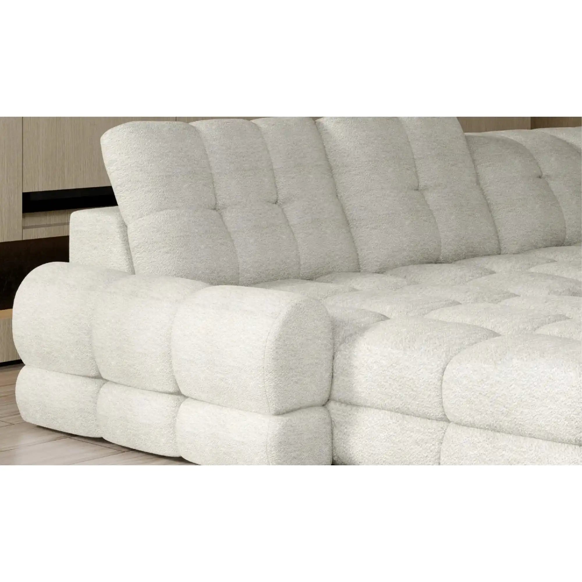 Coltar extensibil TOLLO XL, personalizabil materiale gama Oferta Avantaj, cu lada depozitare si reglaj electric, 400x217x105 cm