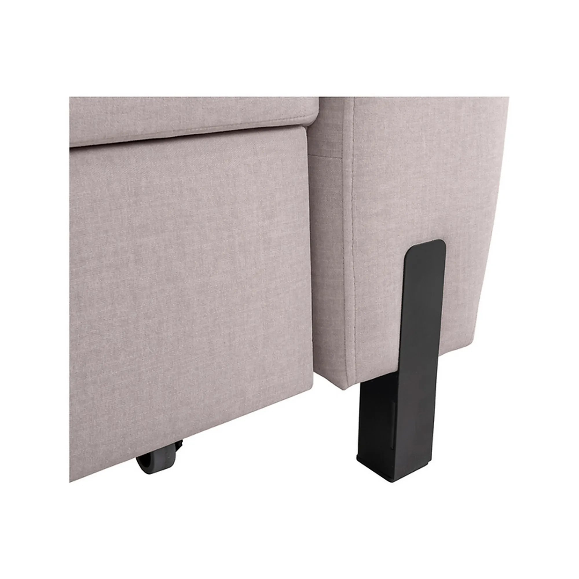 Coltar extensibil TULIO, sezlong stanga, stofa catifelata bej - Maya 01, cu lada depozitare, 245x215x92 cm