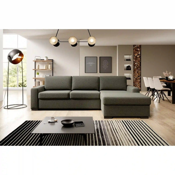 Coltar extensibil VANILLA CORNER 160, personalizabil materiale gama Oferta Avantaj, cu lada depozitare, 303x173x87 cm