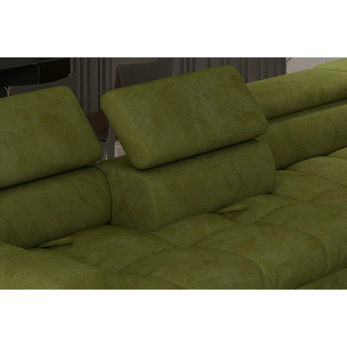 Coltar extensibil VOSS L, personalizabil, cu lada depozitare, 285x218x93 cm