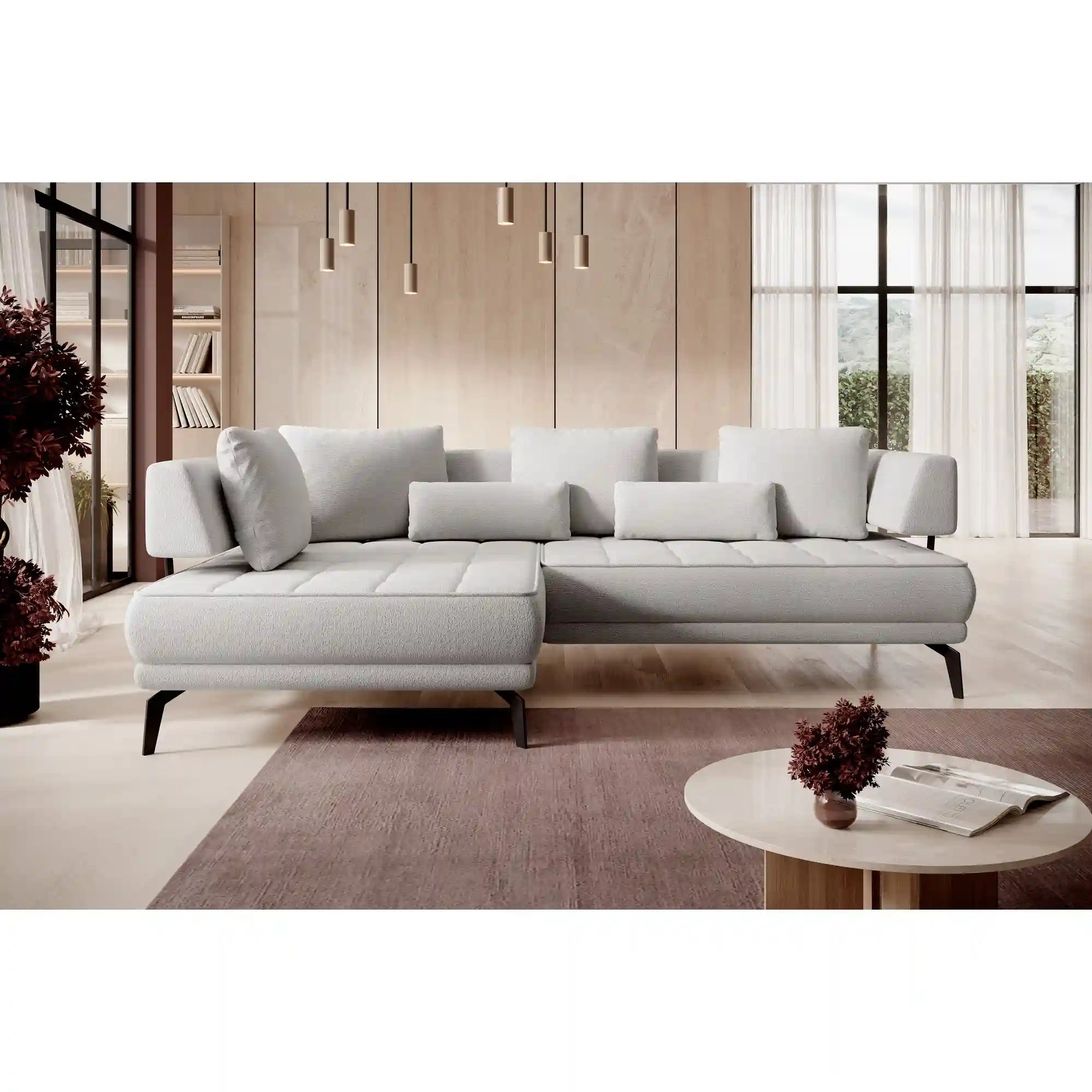 Coltar GIOTTO, personalizabil materiale Gama Premium, cu reglaj electric, 242x176x85 cm