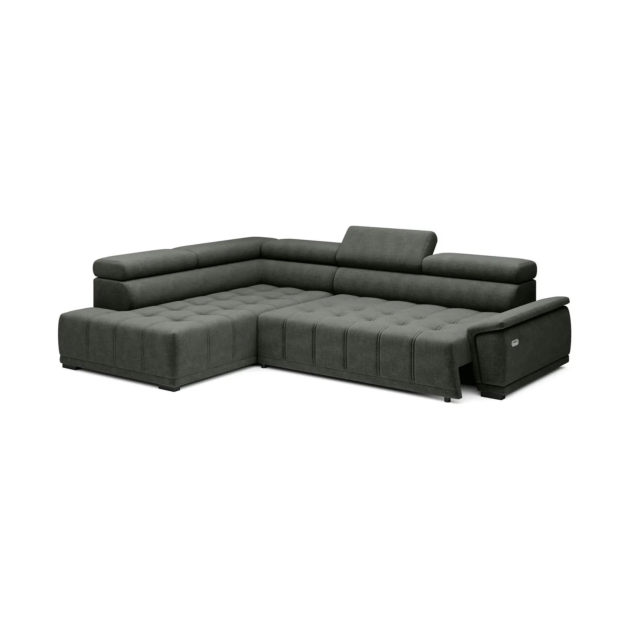 Coltar GREMIO, personalizabil, cu reglaj electric si tetiere reglabile, 283x206x100 cm