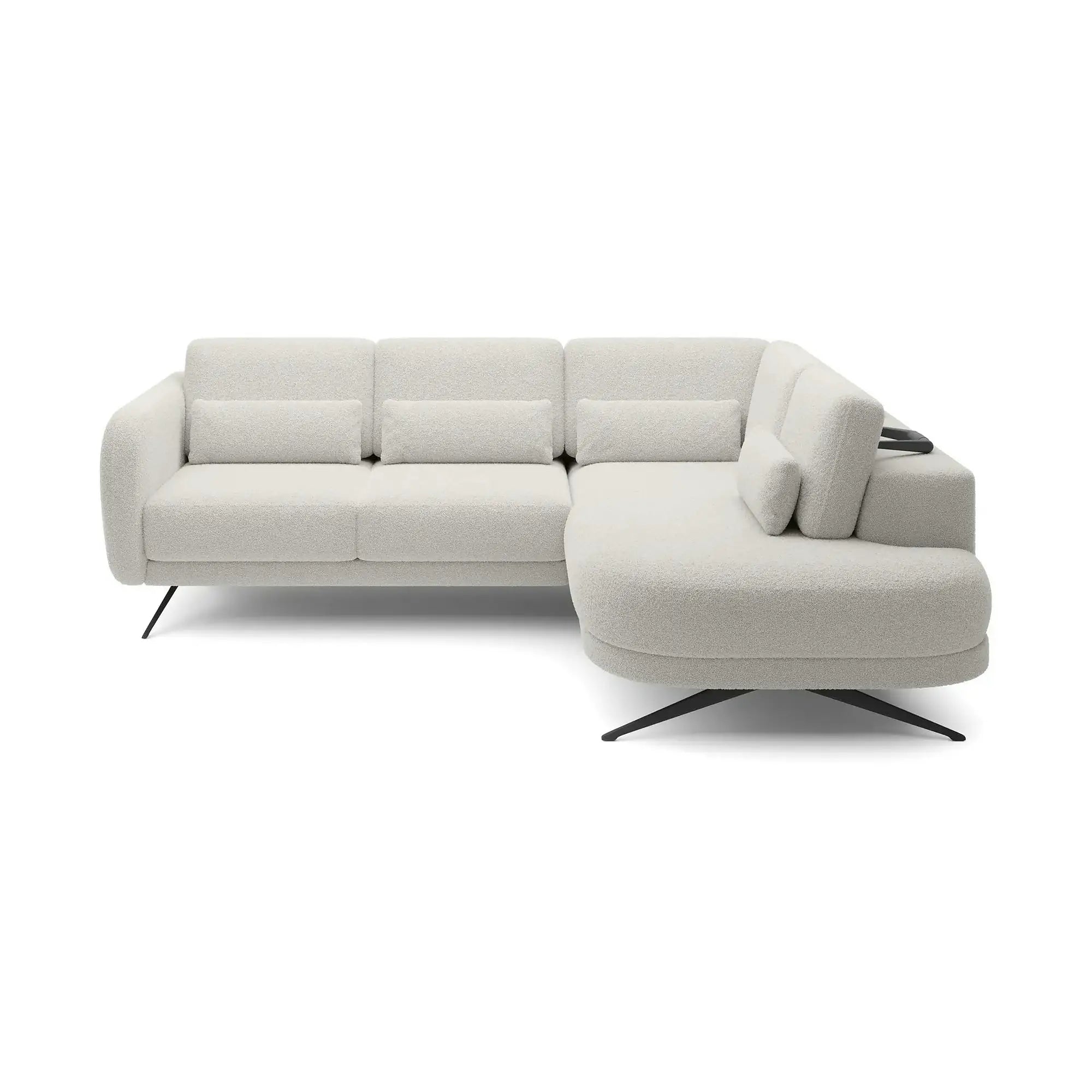 Coltar ILUSIO L, personalizabil, cu tetiere reglabile si reglaj electric, 248x205x104 cm