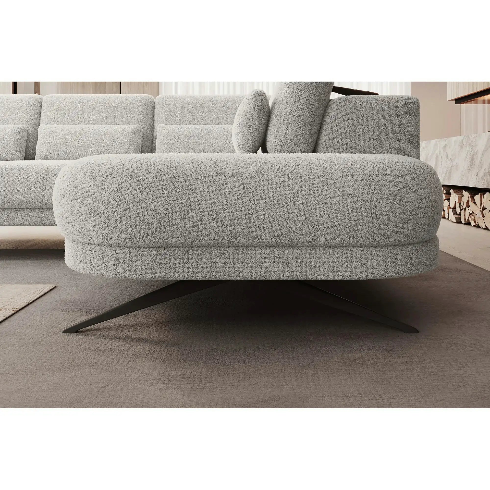 Coltar ILUSIO L, personalizabil, cu tetiere reglabile si reglaj electric, 248x205x104 cm