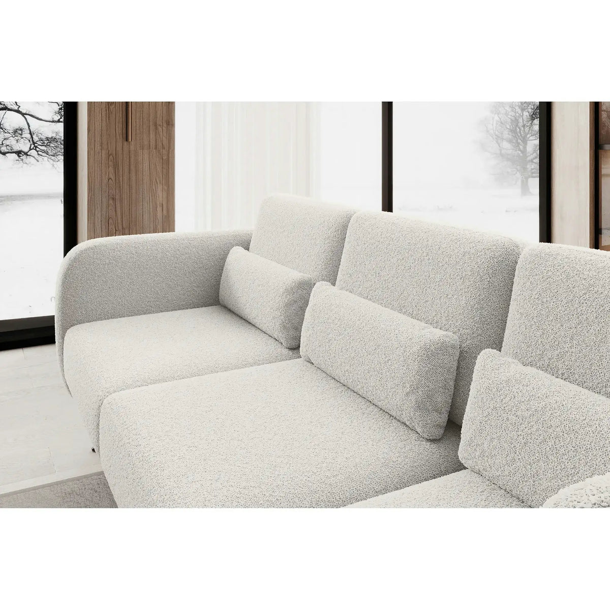 Coltar ILUSIO L, personalizabil, cu tetiere reglabile si reglaj electric, 248x205x104 cm