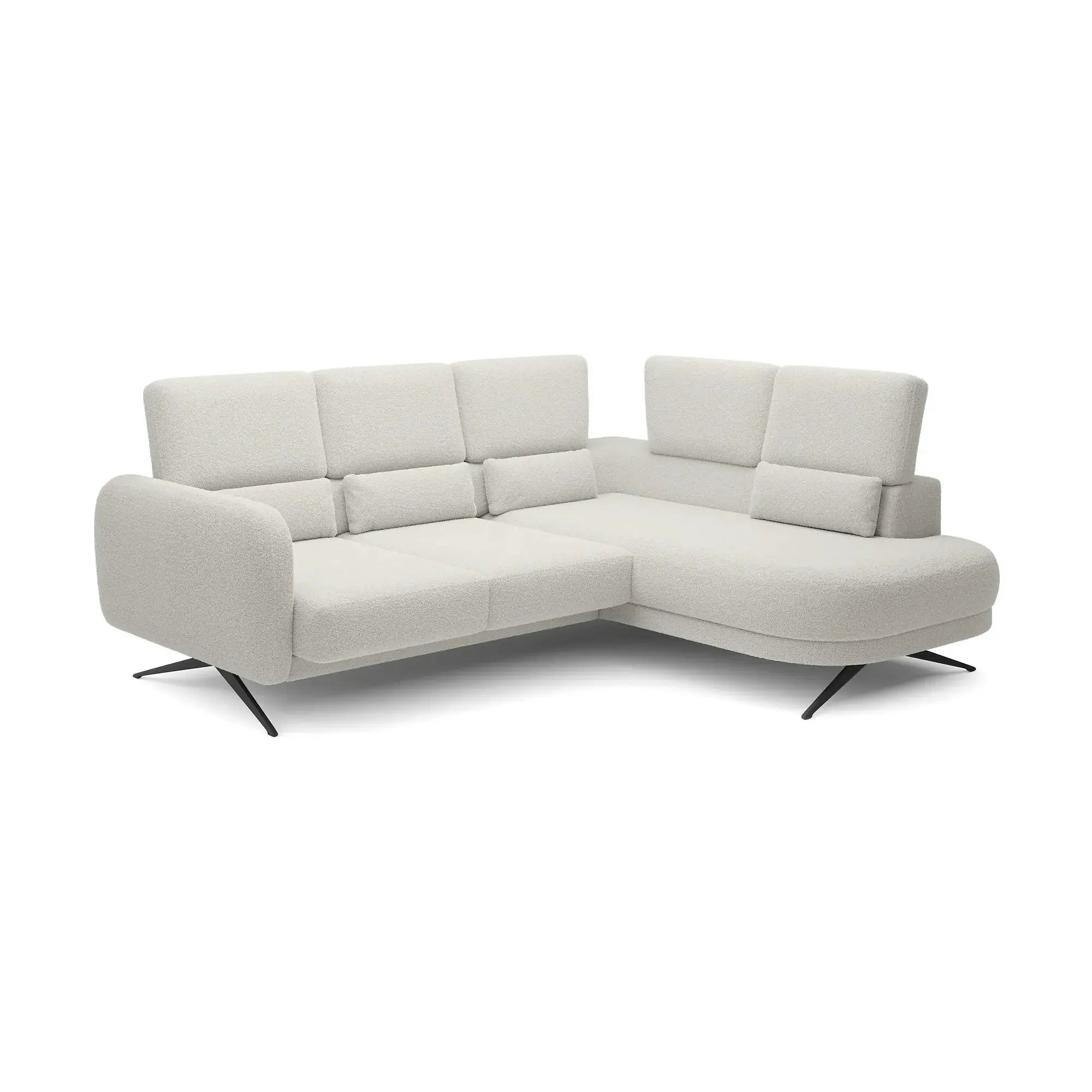 Coltar ILUSIO L, personalizabil, cu tetiere reglabile si reglaj electric, 248x205x104 cm