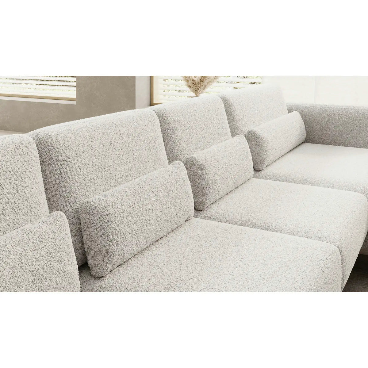 Coltar ILUSIO XL, personalizabil, cu reglaj electric si tetiere reglabile, 346x205x104 cm