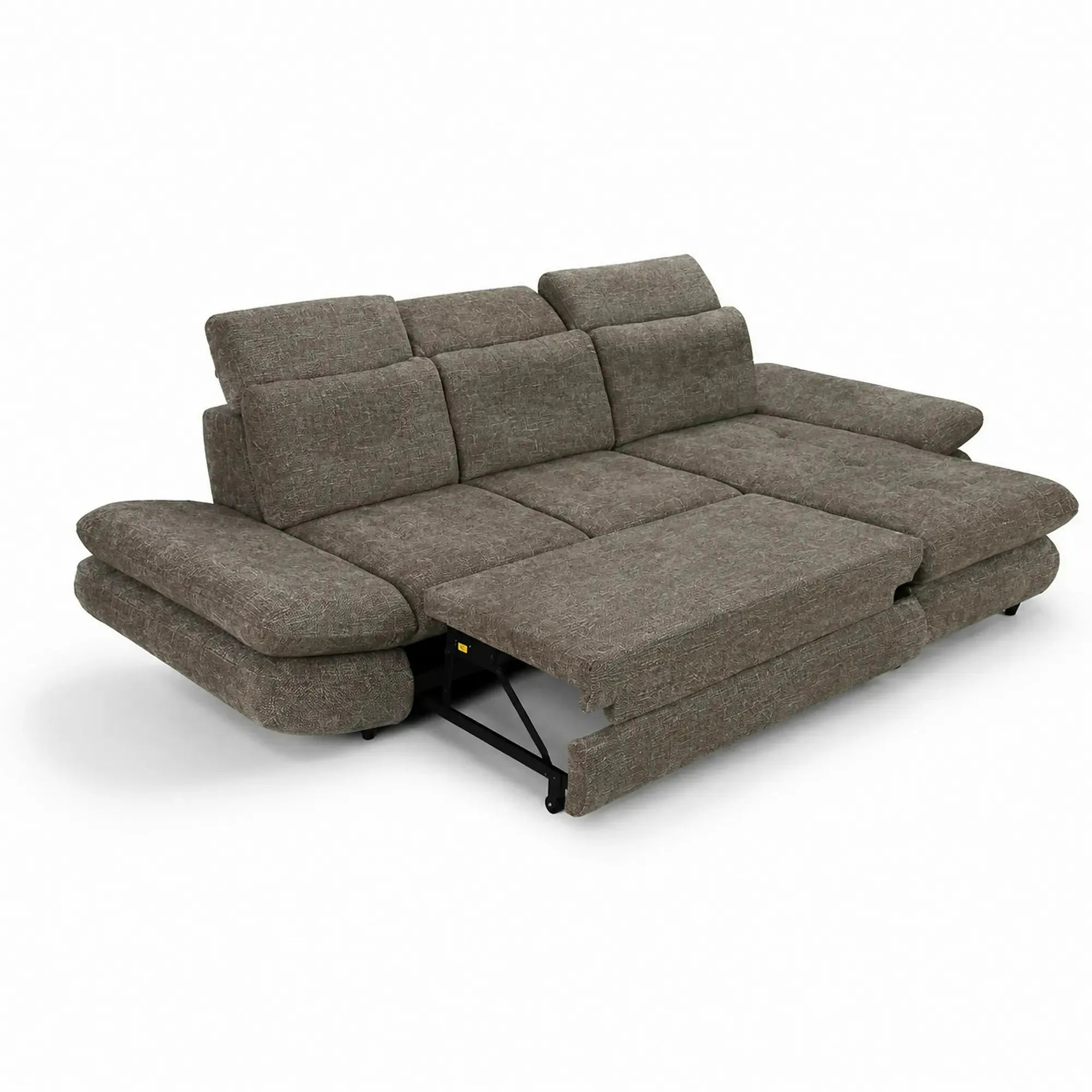 Coltar living SIENA MINI, sezlong dreapta, stofa maro - Cloud A058, 297x181x100 cm