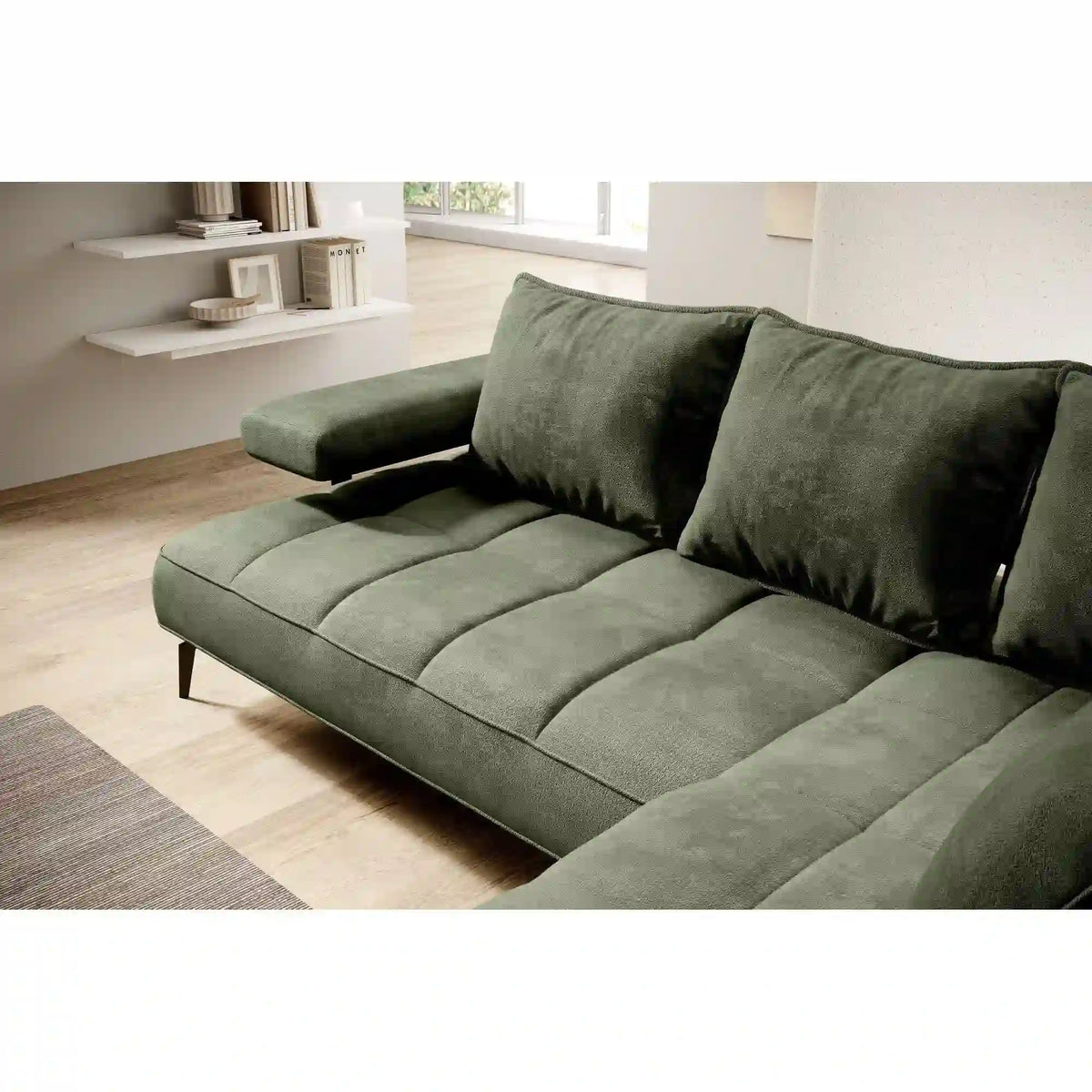 Coltar MONTELLA L, personalizabil material gama Premium, cu reglaj electric, 262x207x88 cm